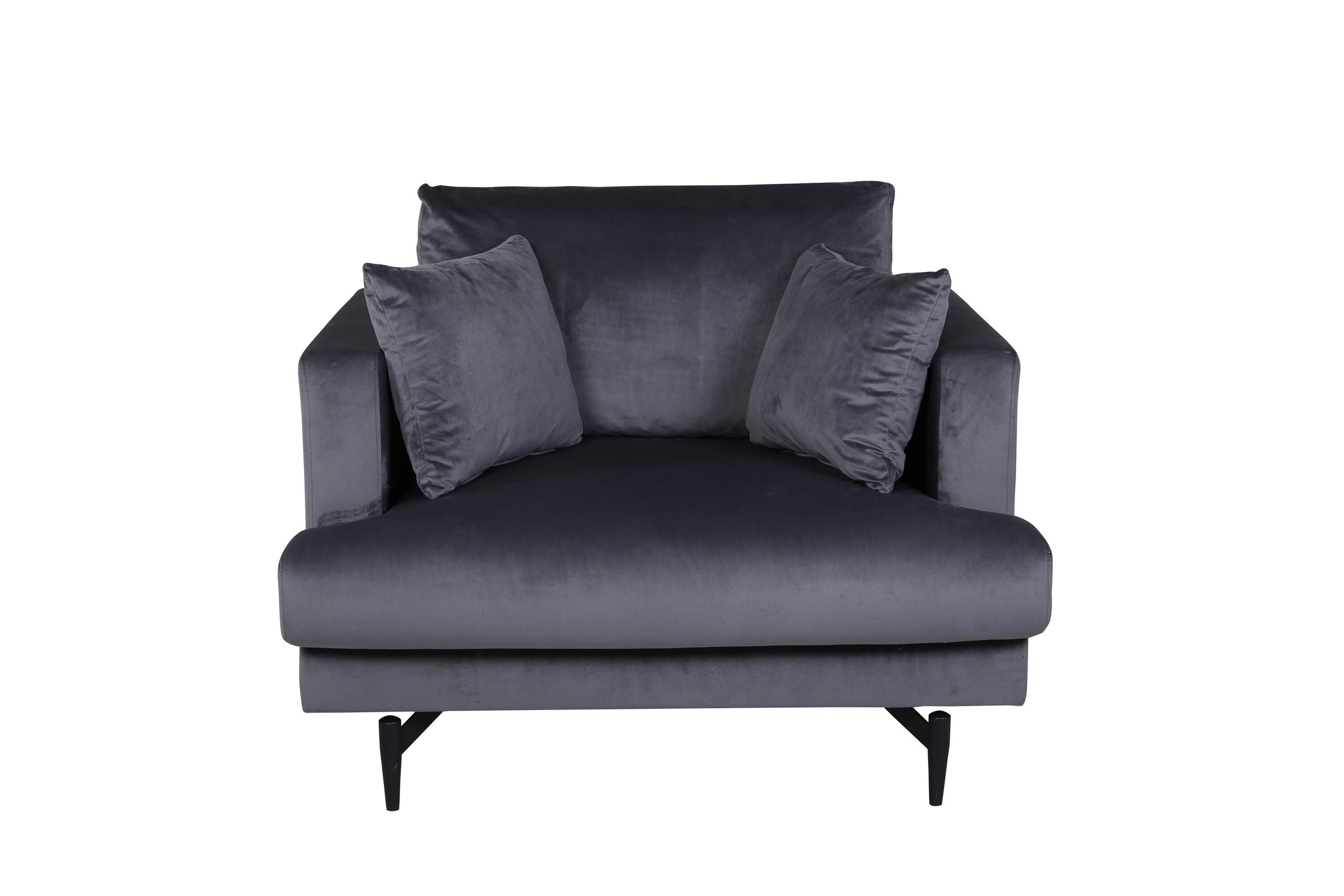Nohr Fauteuil 'Tamora' Velvet, kleur Donkergrijs