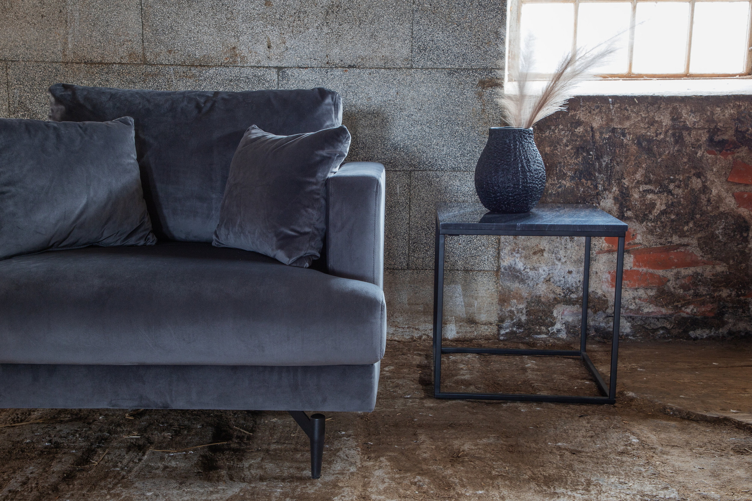 Nohr Fauteuil 'Tamora' Velvet, kleur Donkergrijs