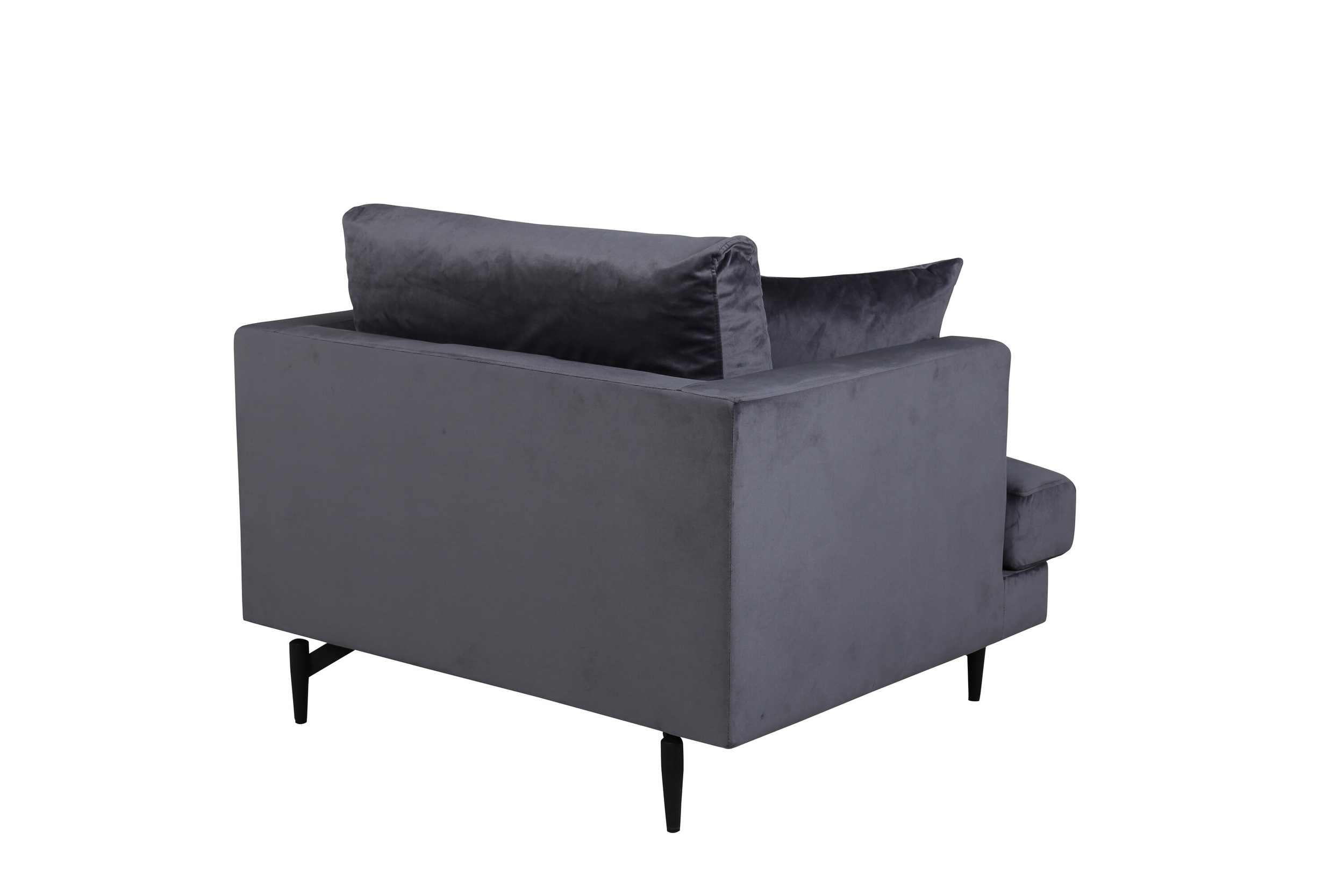 Nohr Fauteuil 'Tamora' Velvet, kleur Donkergrijs