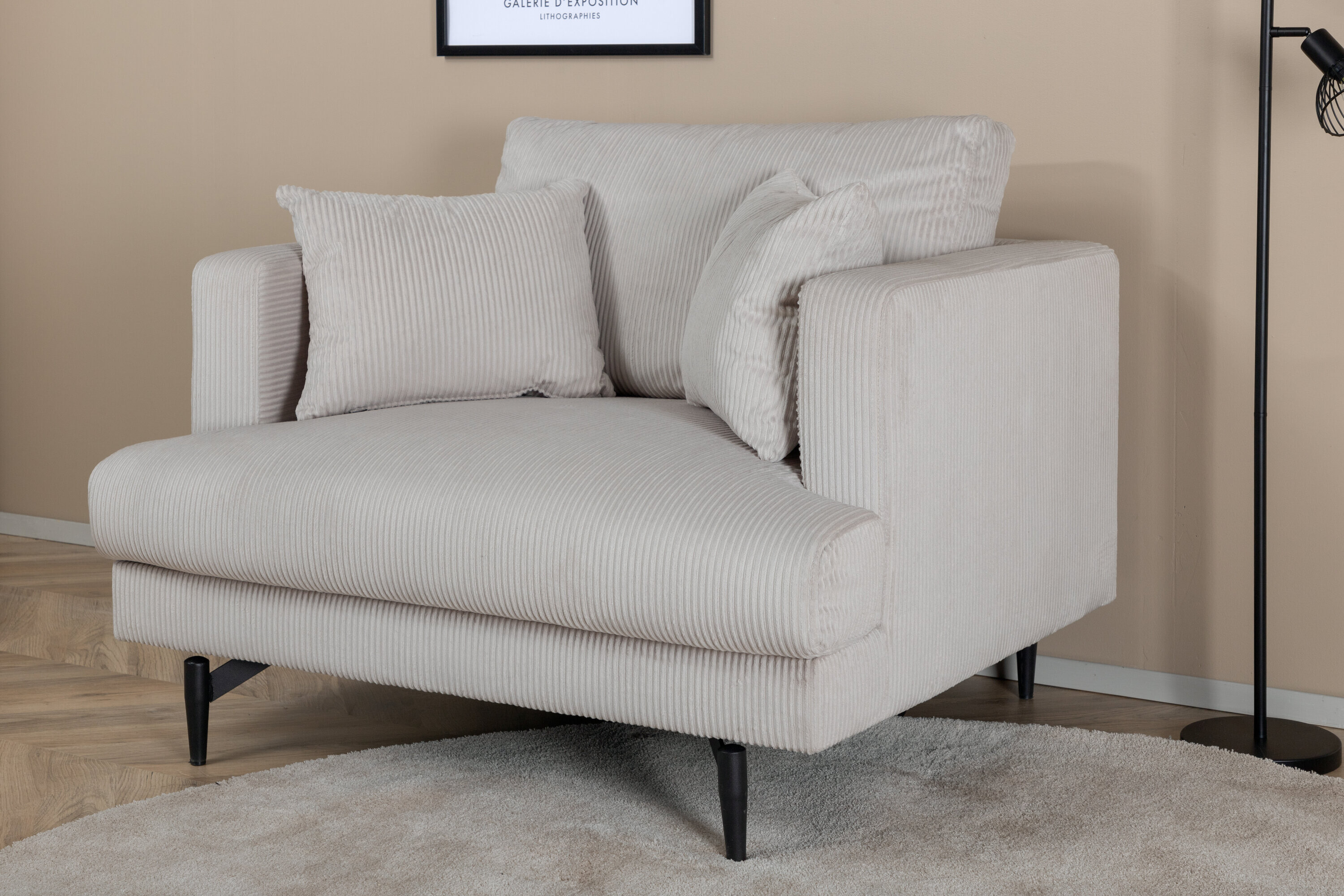 Nohr Fauteuil 'Tamora' Rib, kleur Beige