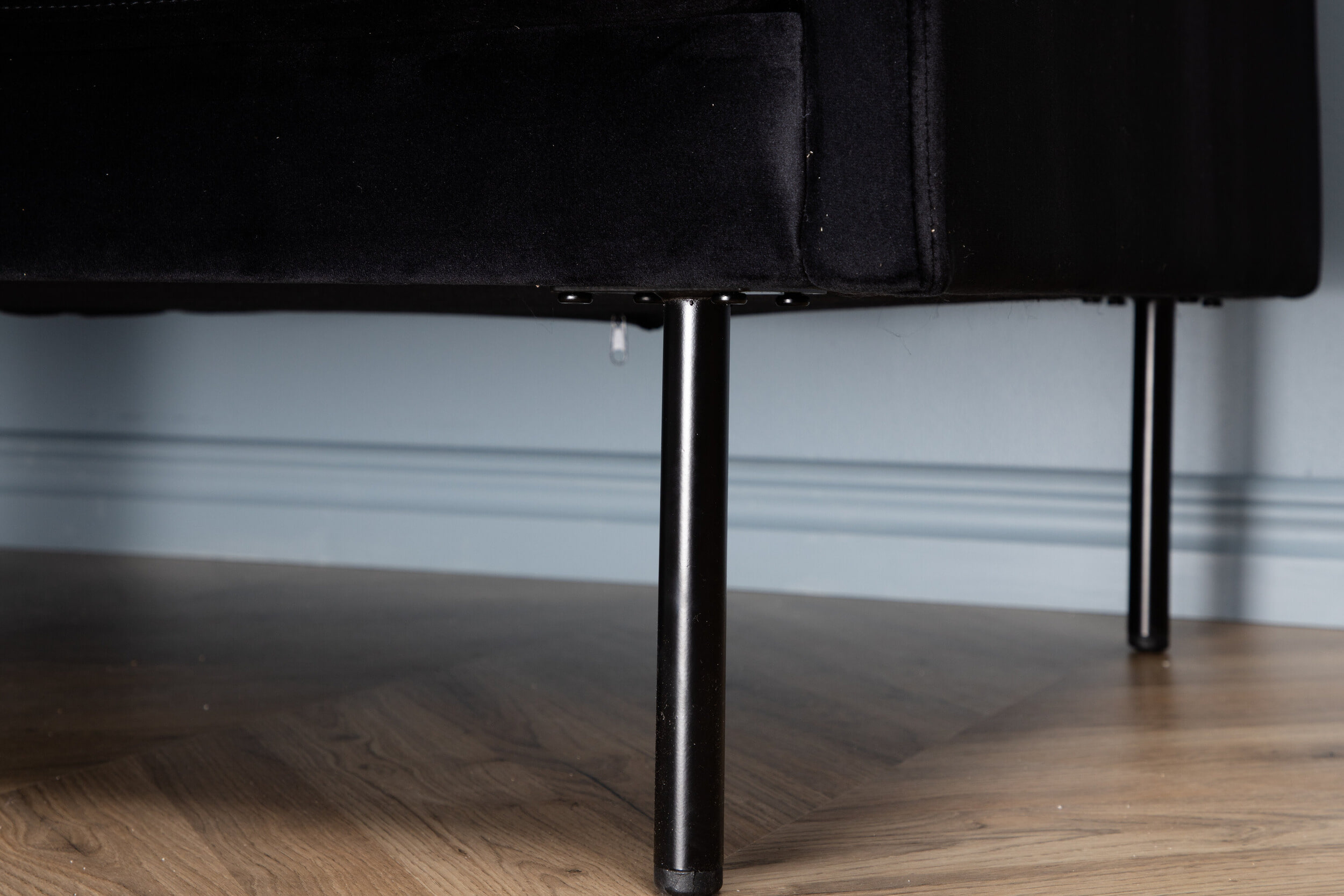 Nohr 3-zits Bank 'Bladimir' Velvet, kleur Zwart