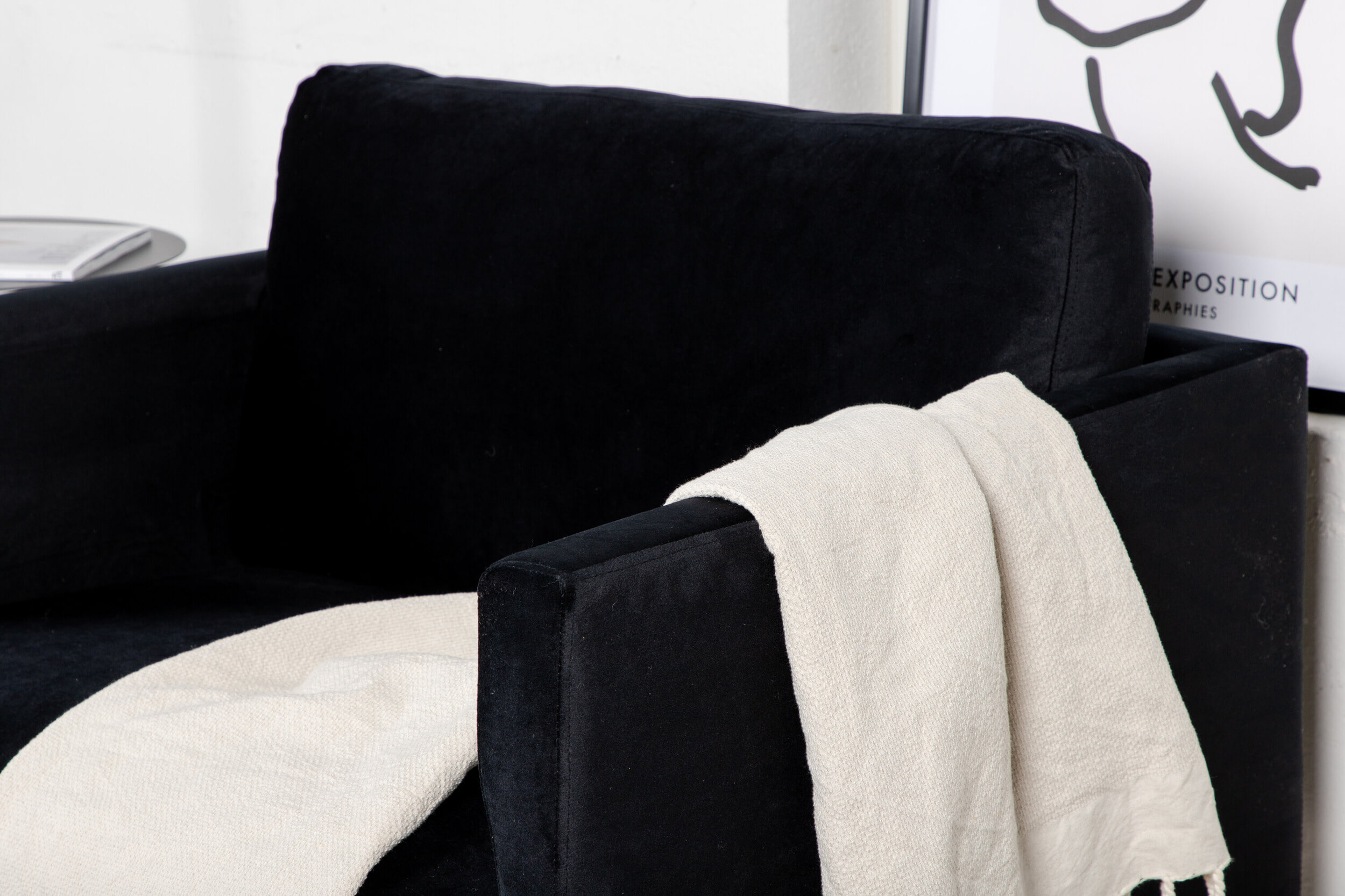 Nohr Fauteuil 'Bladimir' Velvet, kleur Zwart