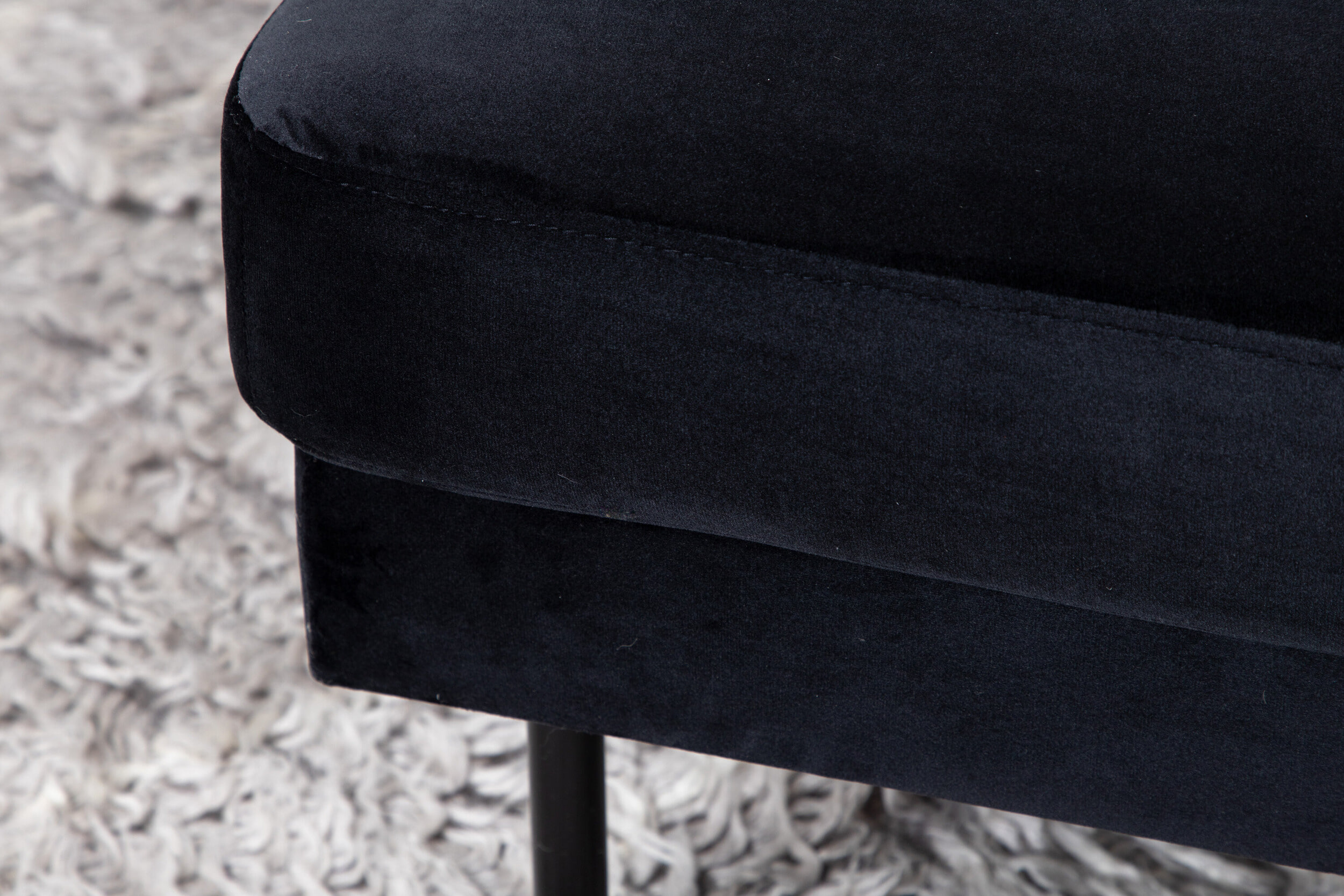 Nohr Hocker 'Bladimir' Velvet, kleur Zwart