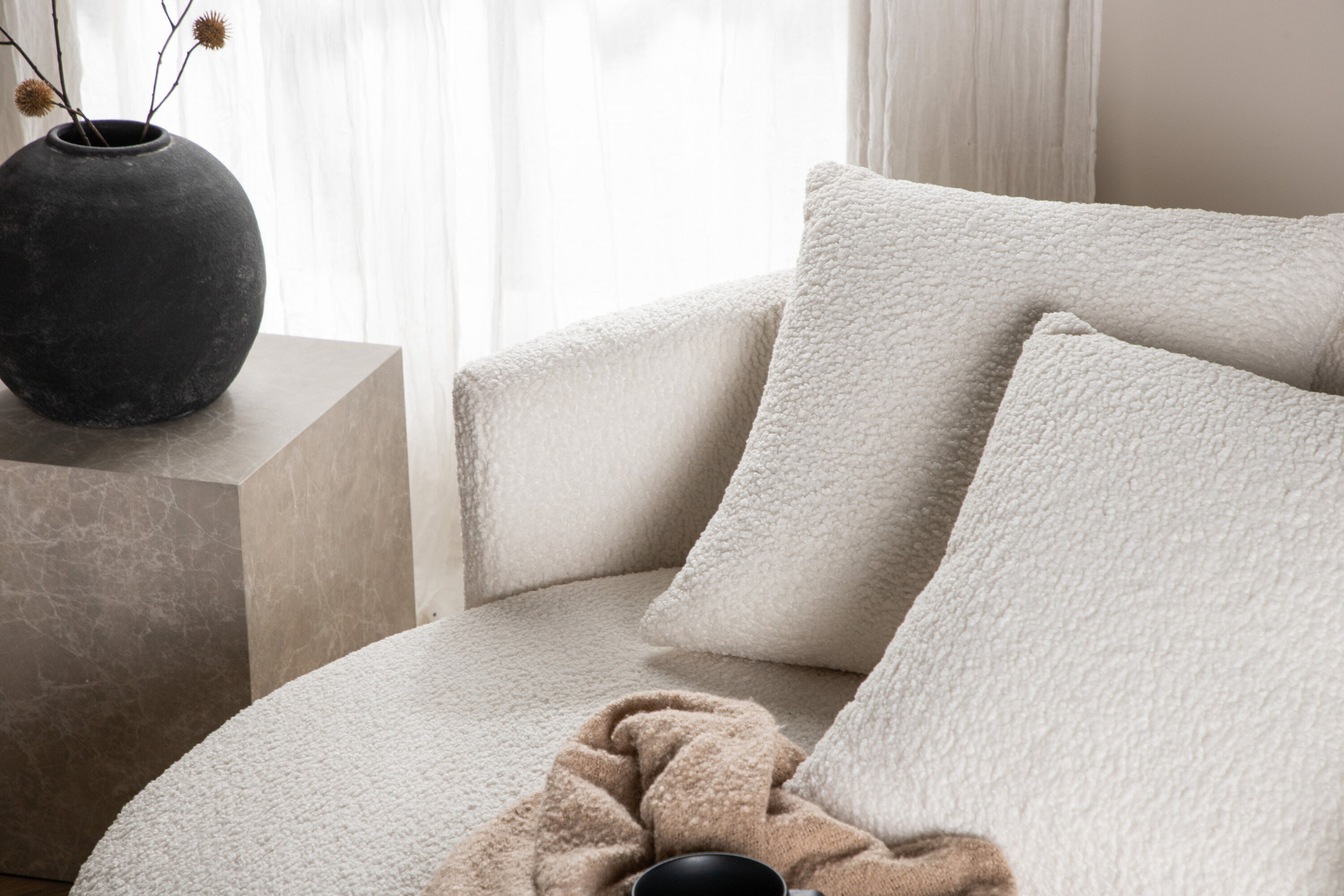 Nohr Loveseat 'Keeli' Teddy, kleur Wit