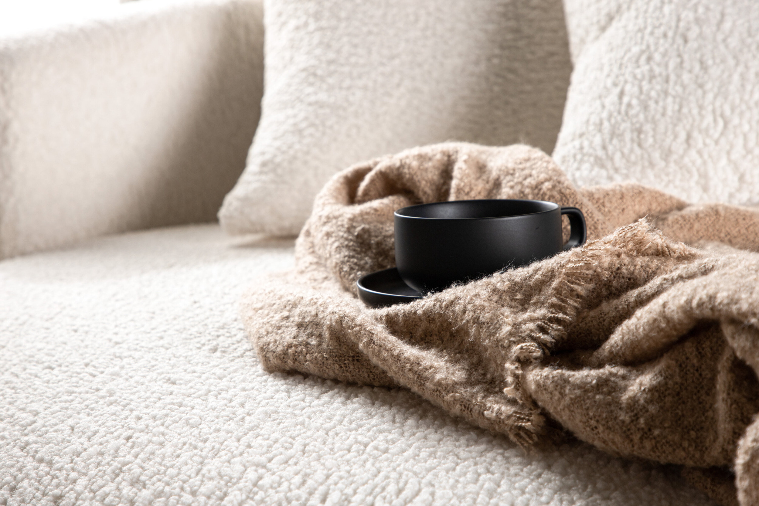 Nohr Loveseat 'Keeli' Teddy, kleur Wit