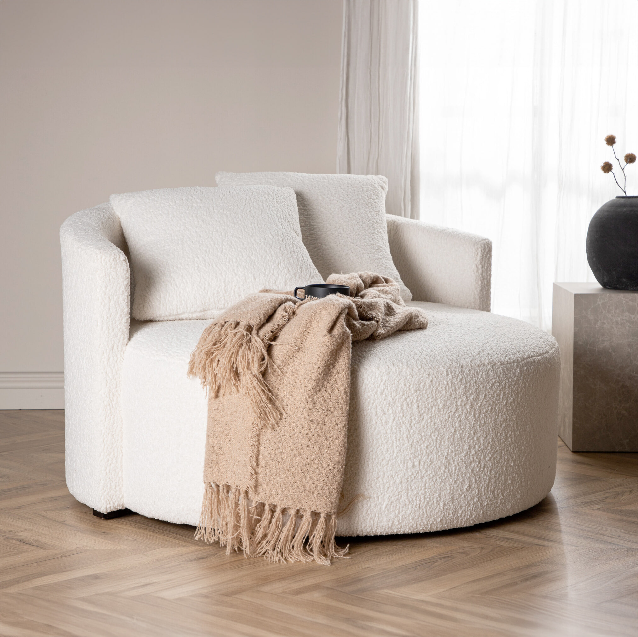 Nohr Loveseat 'Keeli' Teddy, kleur Wit