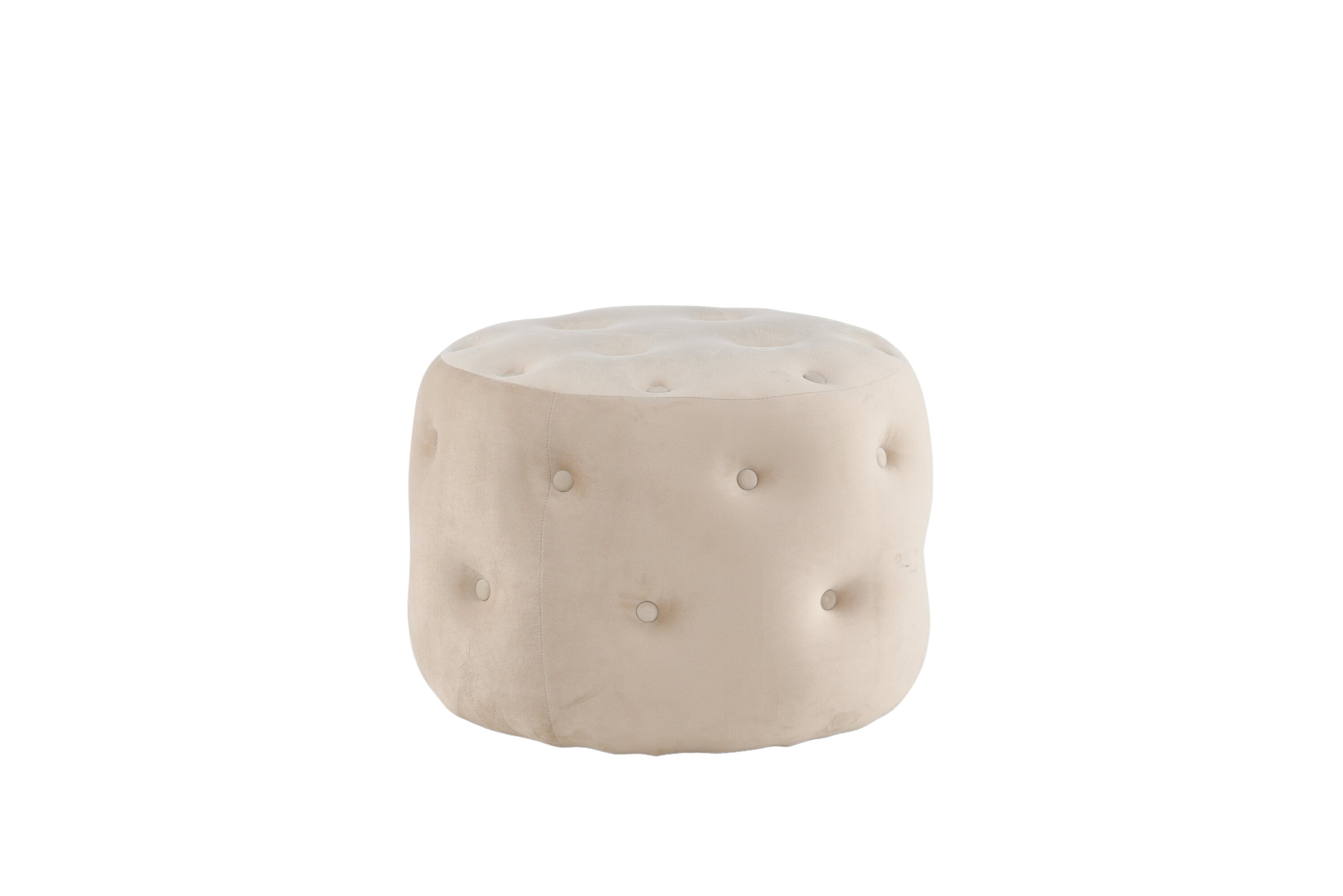 Nohr Poef 'Melony' Velvet, kleur Beige