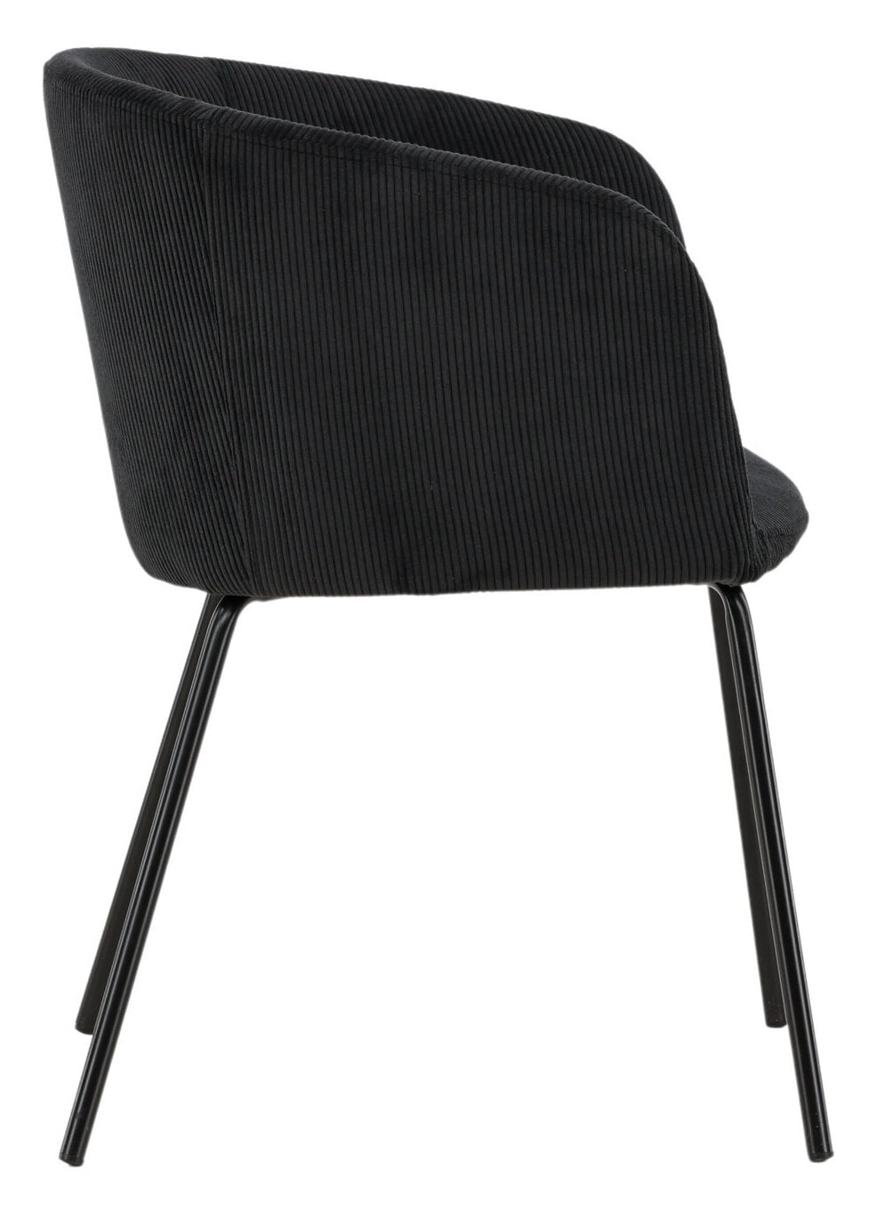 Nohr Eetkamerstoel 'Karna' Rib, kleur Zwart