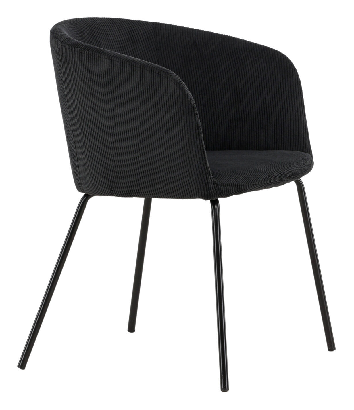 Nohr Eetkamerstoel 'Karna' Rib, kleur Zwart