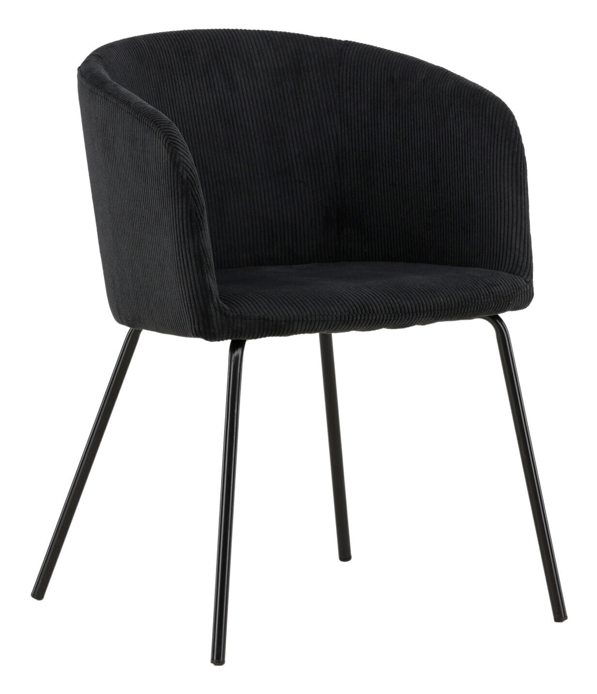 Nohr Eetkamerstoel 'Karna' Rib, kleur Zwart