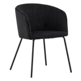 Nohr Eetkamerstoel 'Karna' Rib, kleur Zwart