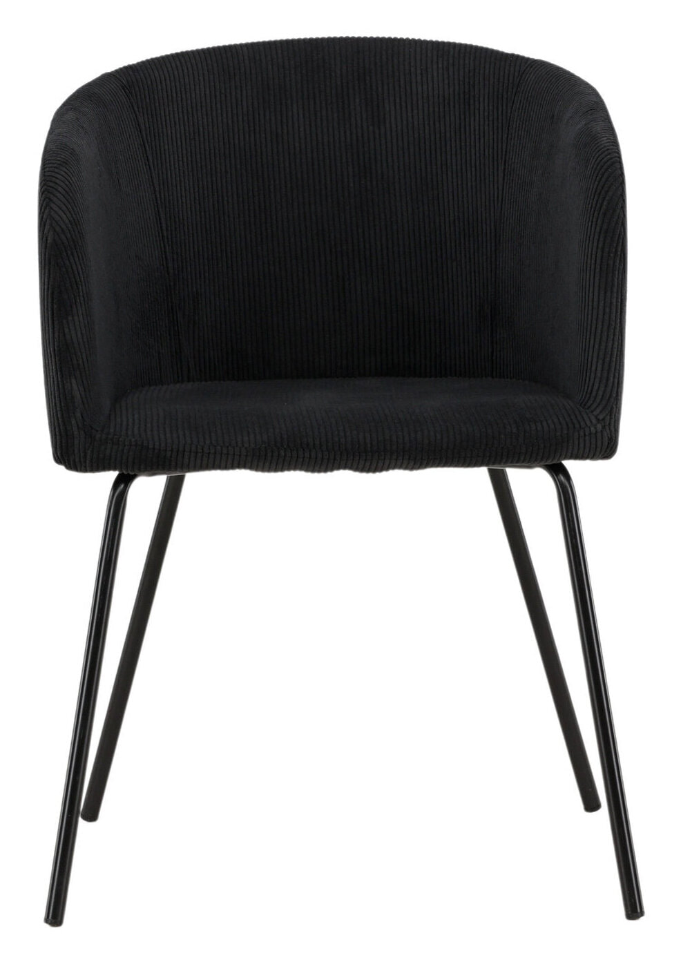 Nohr Eetkamerstoel 'Karna' Rib, kleur Zwart
