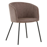 Nohr Eetkamerstoel 'Karna' Rib, kleur Bruin