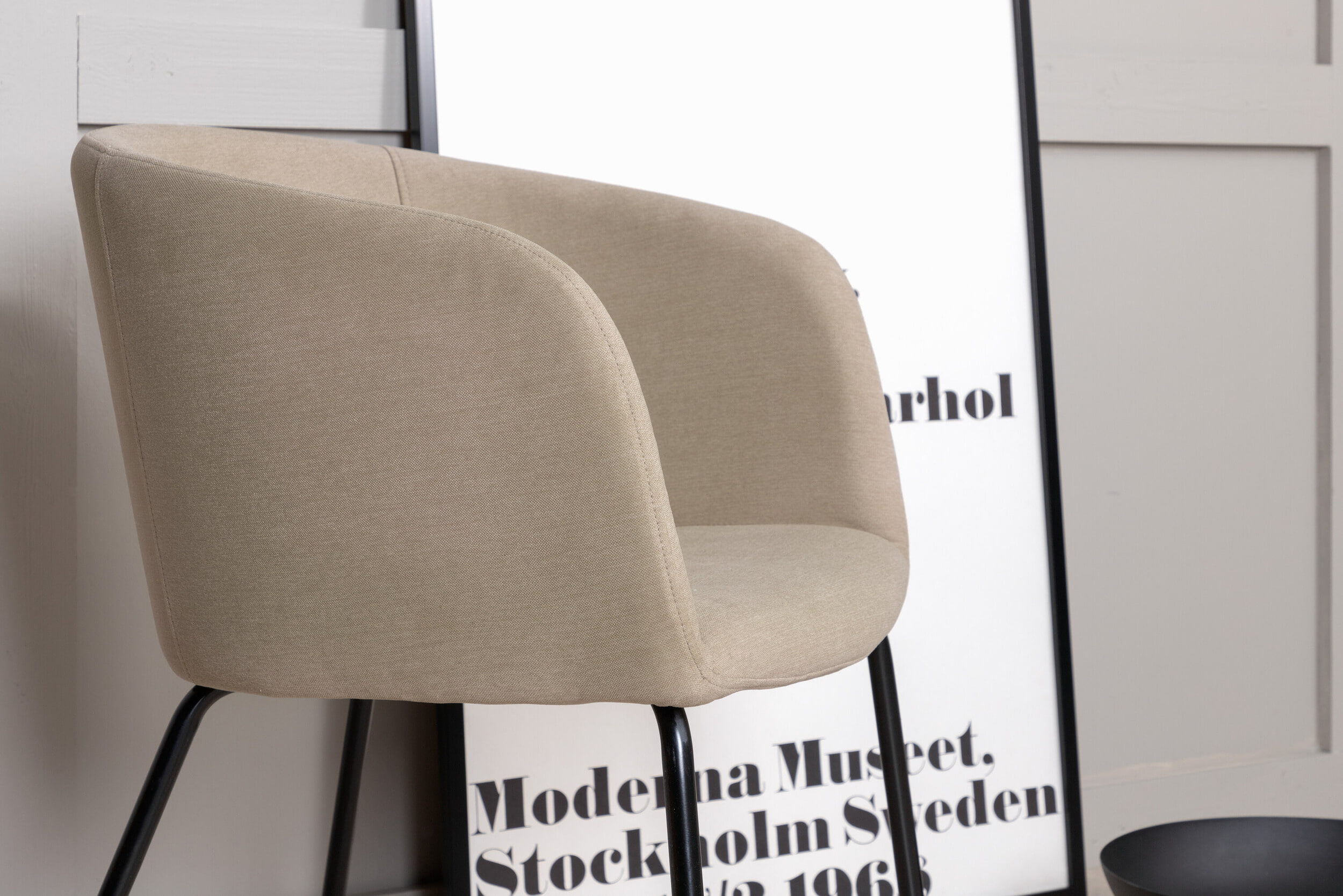 Nohr Eetkamerstoel 'Karna' Linnenlook, kleur Beige