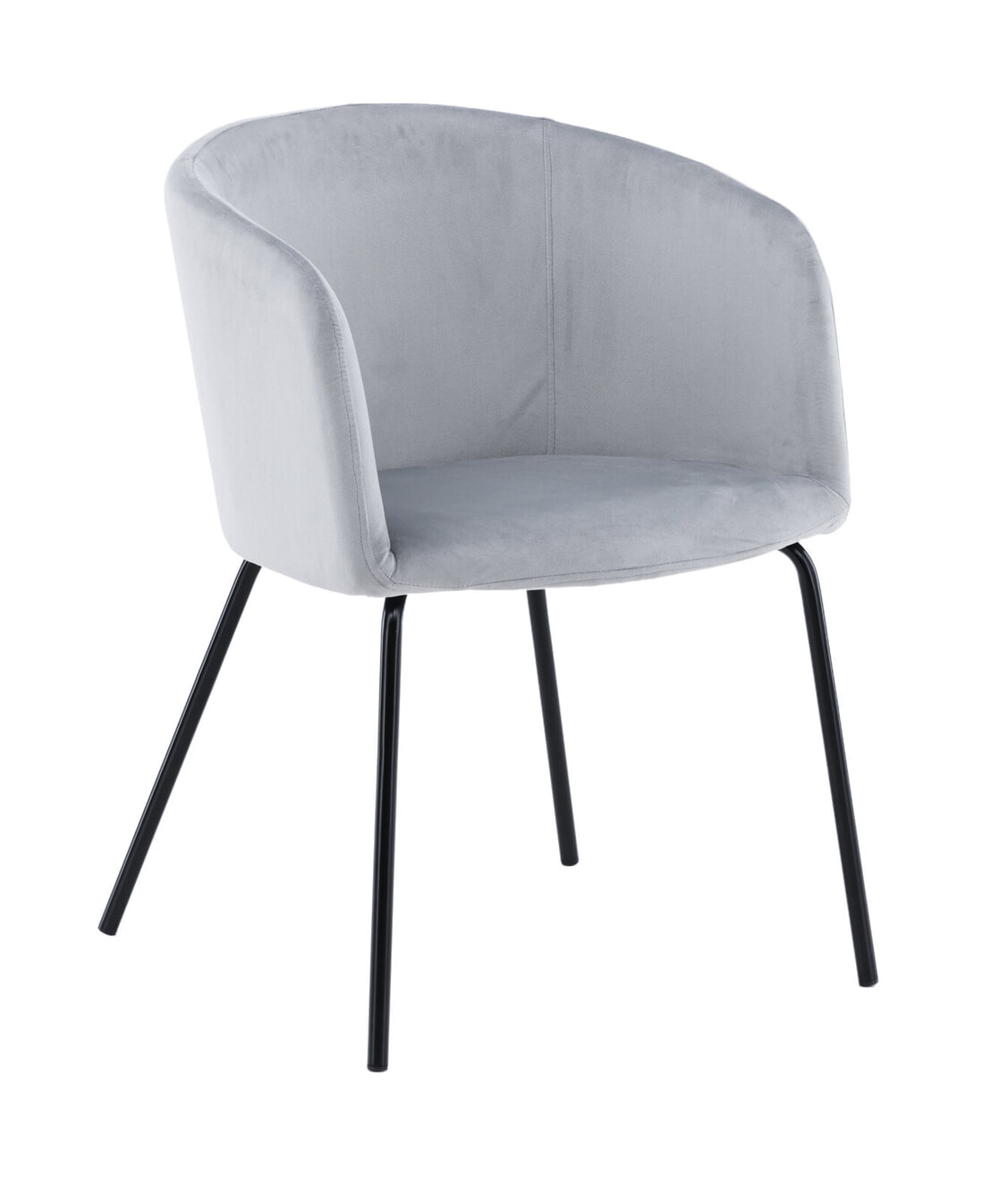 Nohr Eetkamerstoel 'Karna' Velvet, kleur Grijs