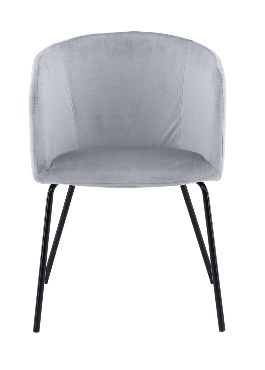 Nohr Eetkamerstoel 'Karna' Velvet, kleur Grijs