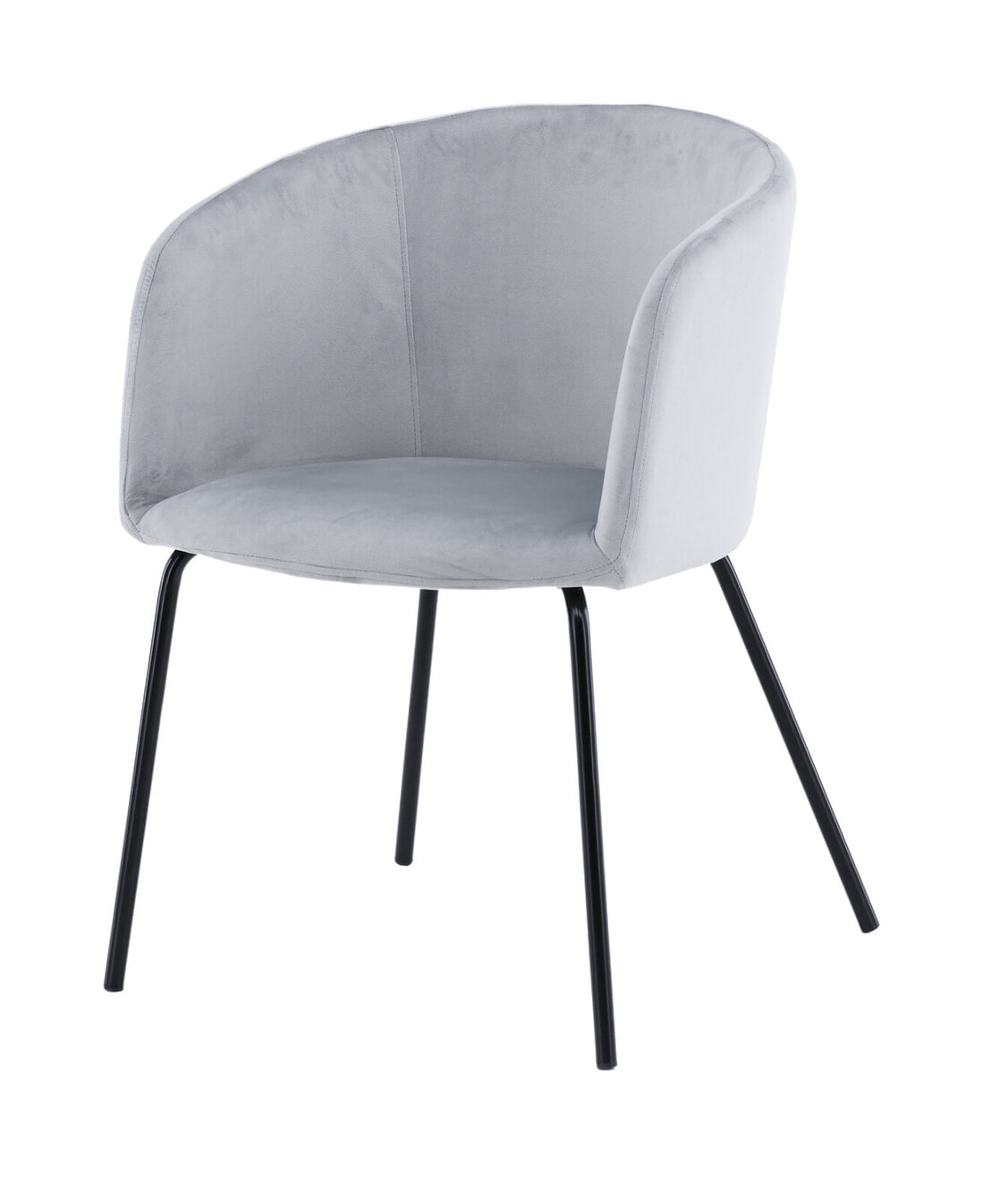 Nohr Eetkamerstoel 'Karna' Velvet, kleur Grijs