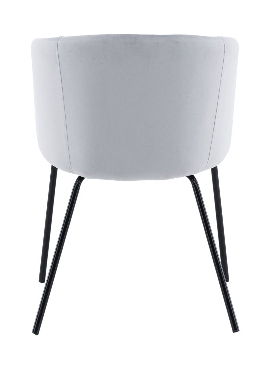 Nohr Eetkamerstoel 'Karna' Velvet, kleur Grijs
