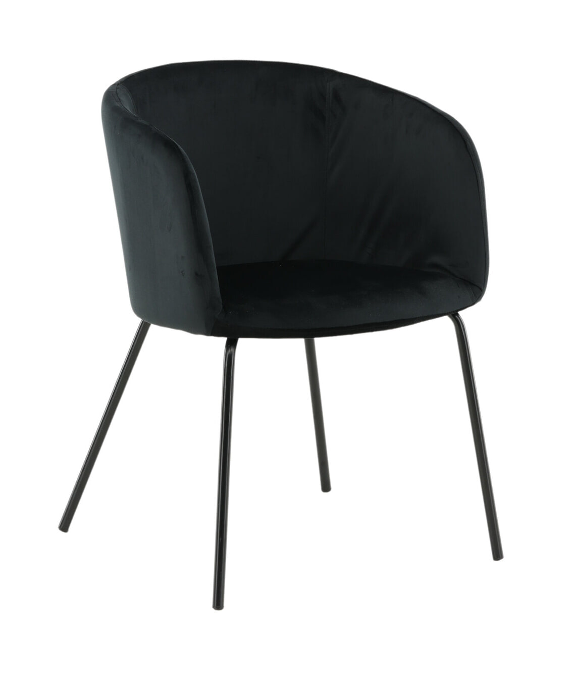 Nohr Eetkamerstoel 'Karna' Velvet, kleur Zwart