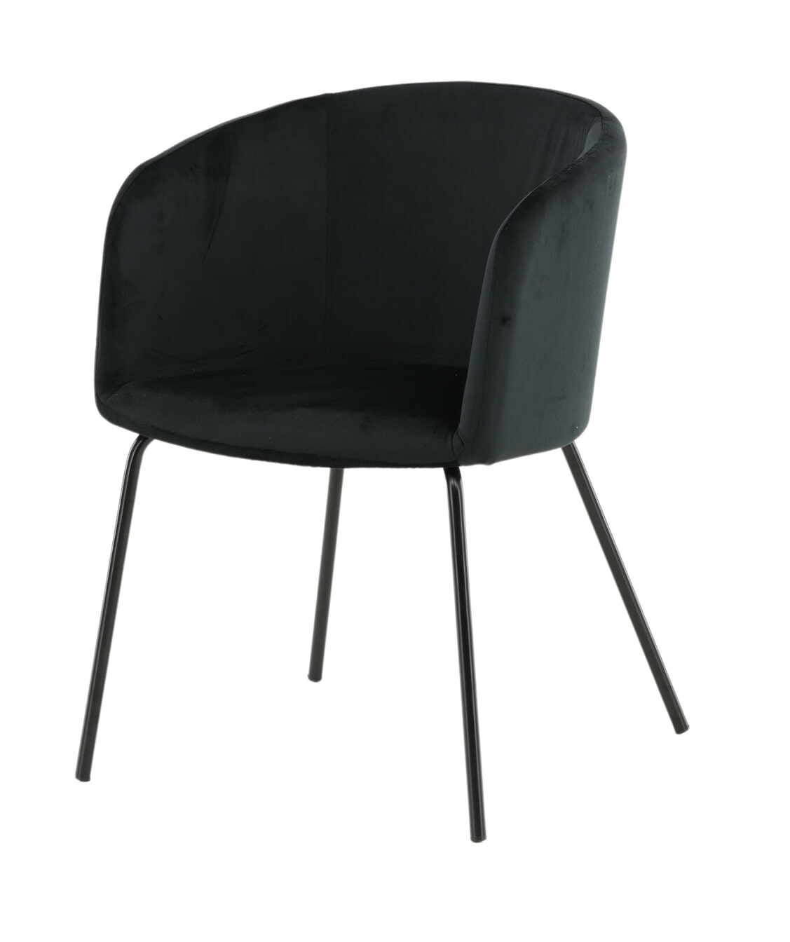Nohr Eetkamerstoel 'Karna' Velvet, kleur Zwart