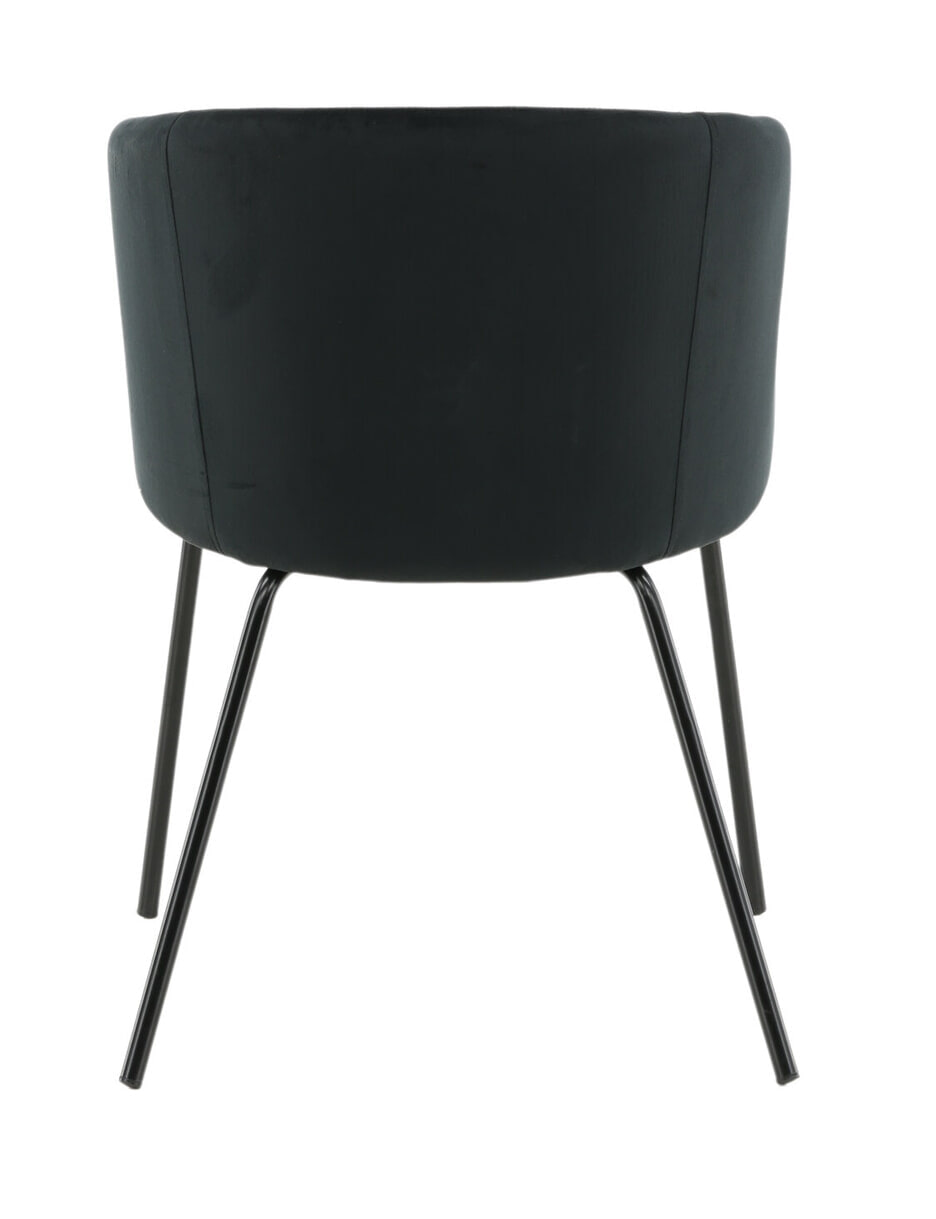 Nohr Eetkamerstoel 'Karna' Velvet, kleur Zwart