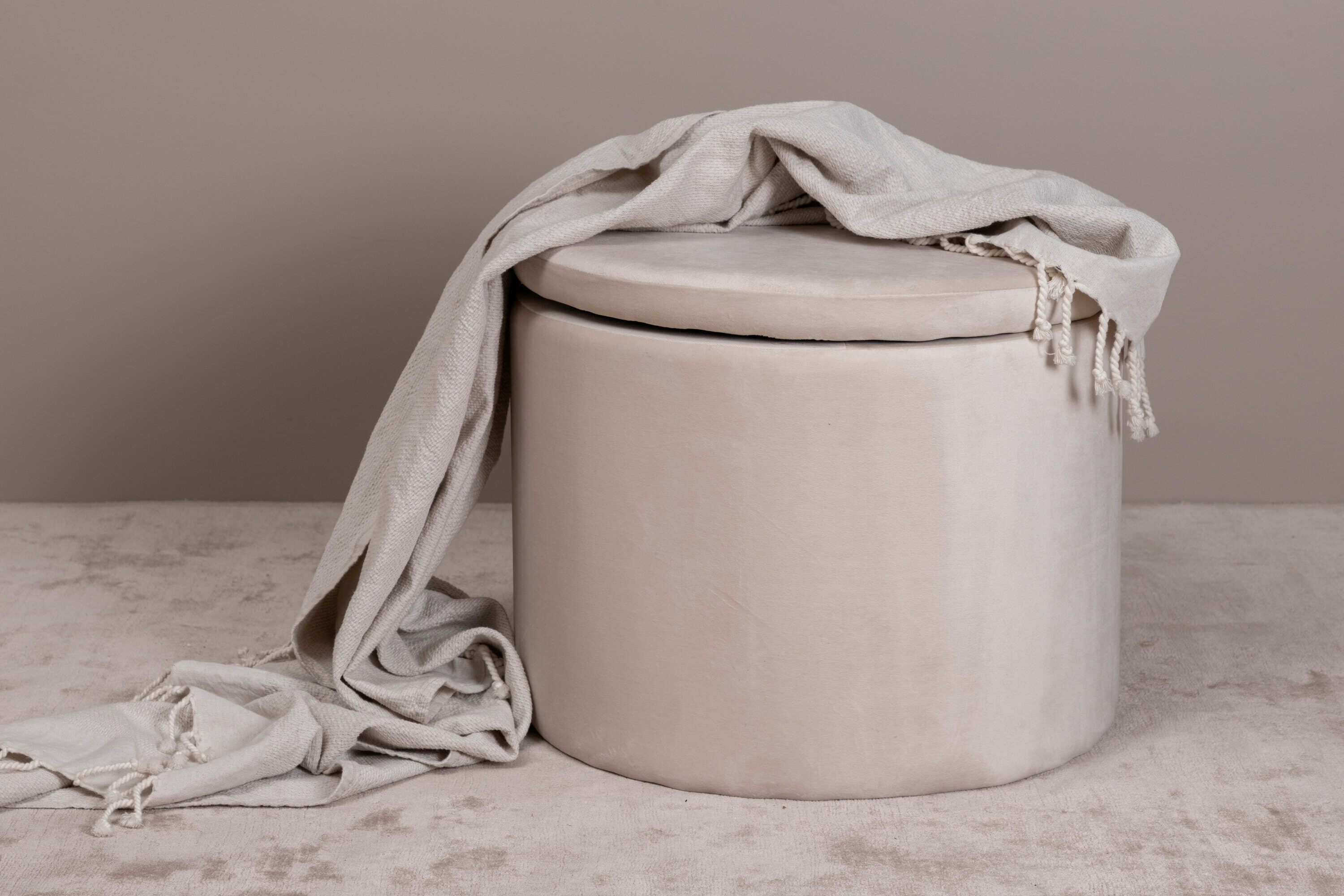 Nohr Poef Geralyn Velvet - Beige