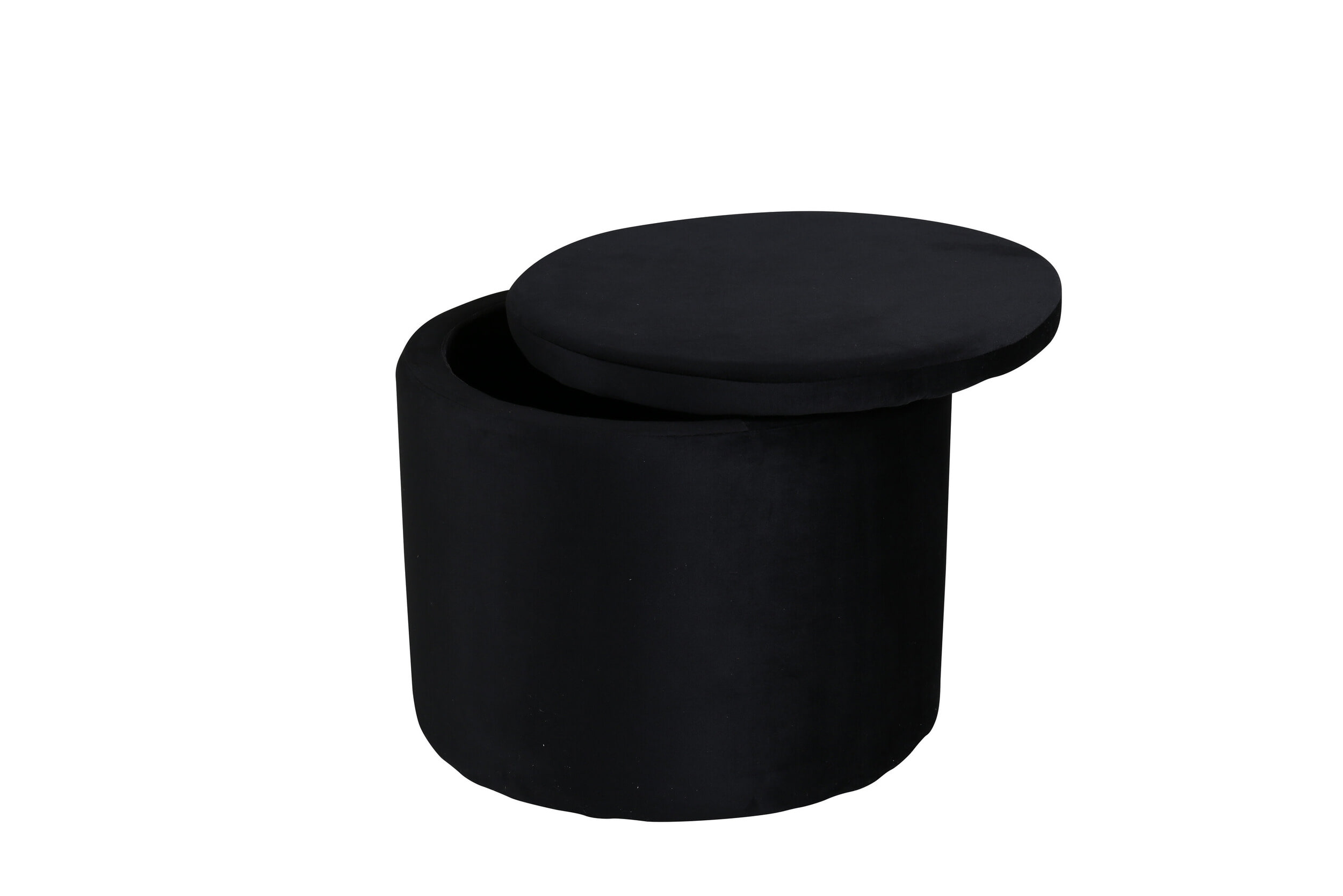 Nohr Poef 'Geralyn' Velvet, kleur Zwart