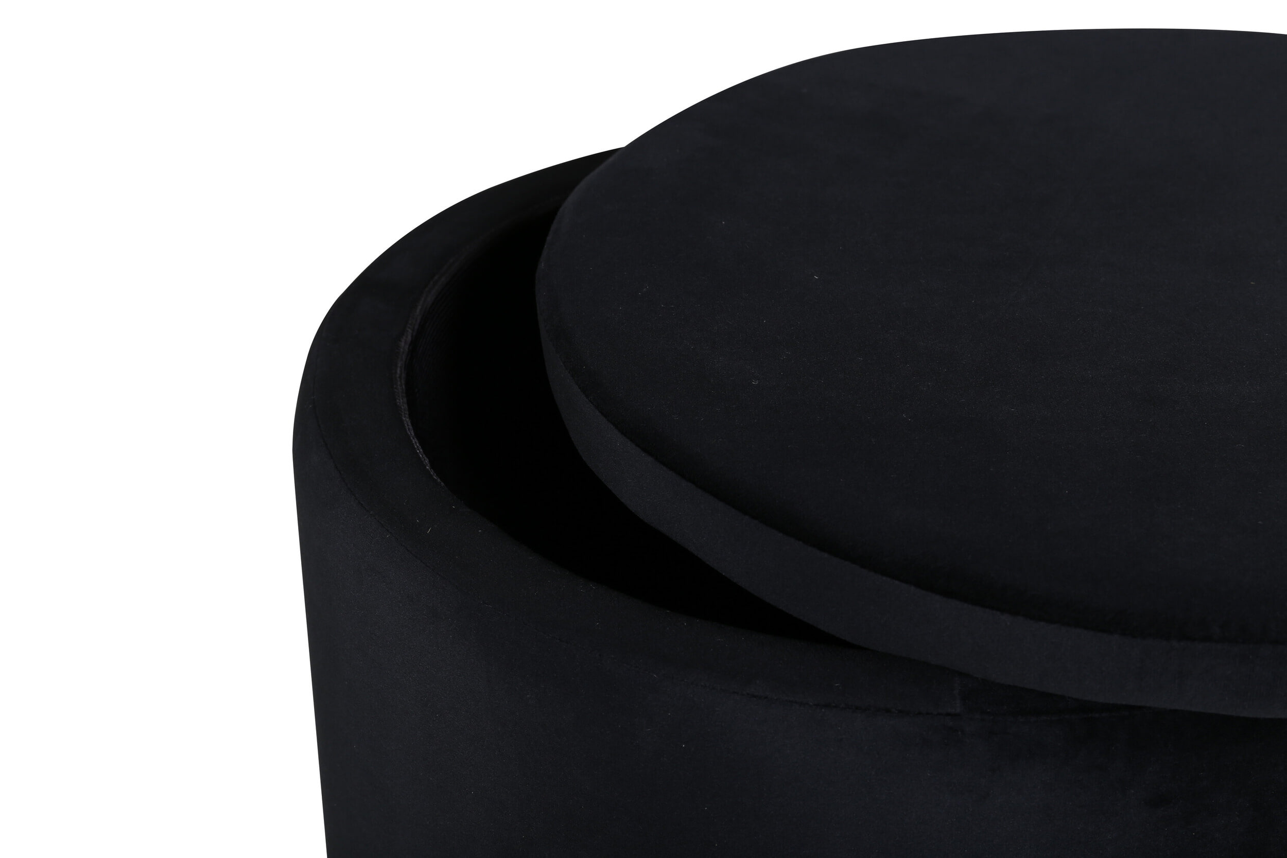 Nohr Poef 'Geralyn' Velvet, kleur Zwart