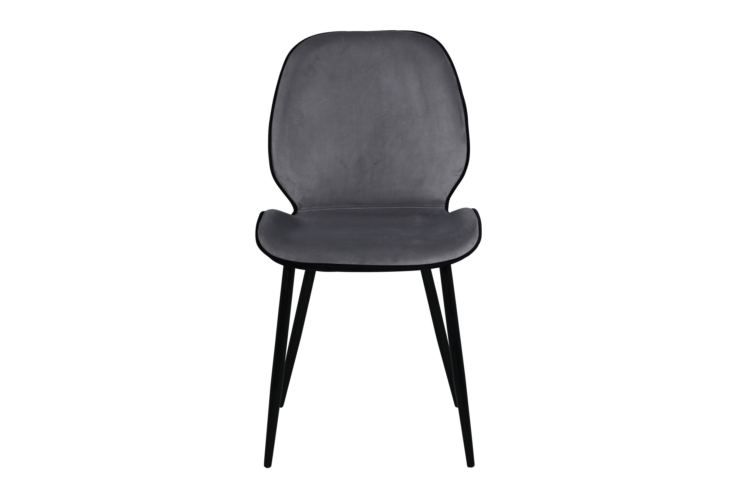 Nohr Eetkamerstoel 'Lyzette' Velvet, kleur Grijs/Zwart