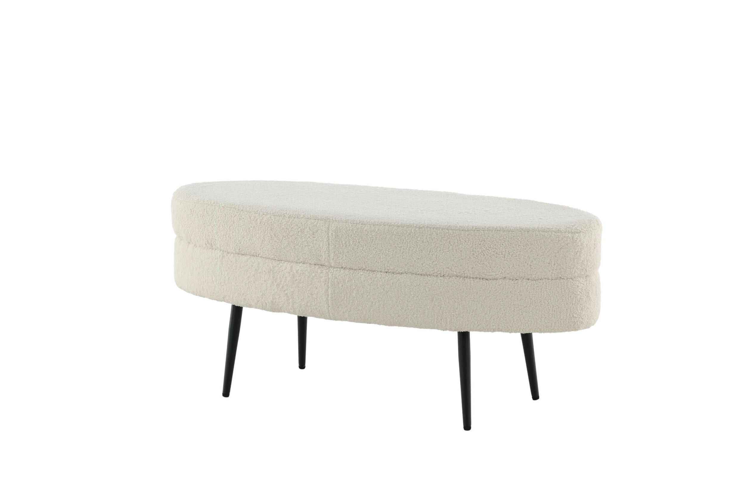 Nohr Hocker 'Larenzo' Teddy, kleur Off White