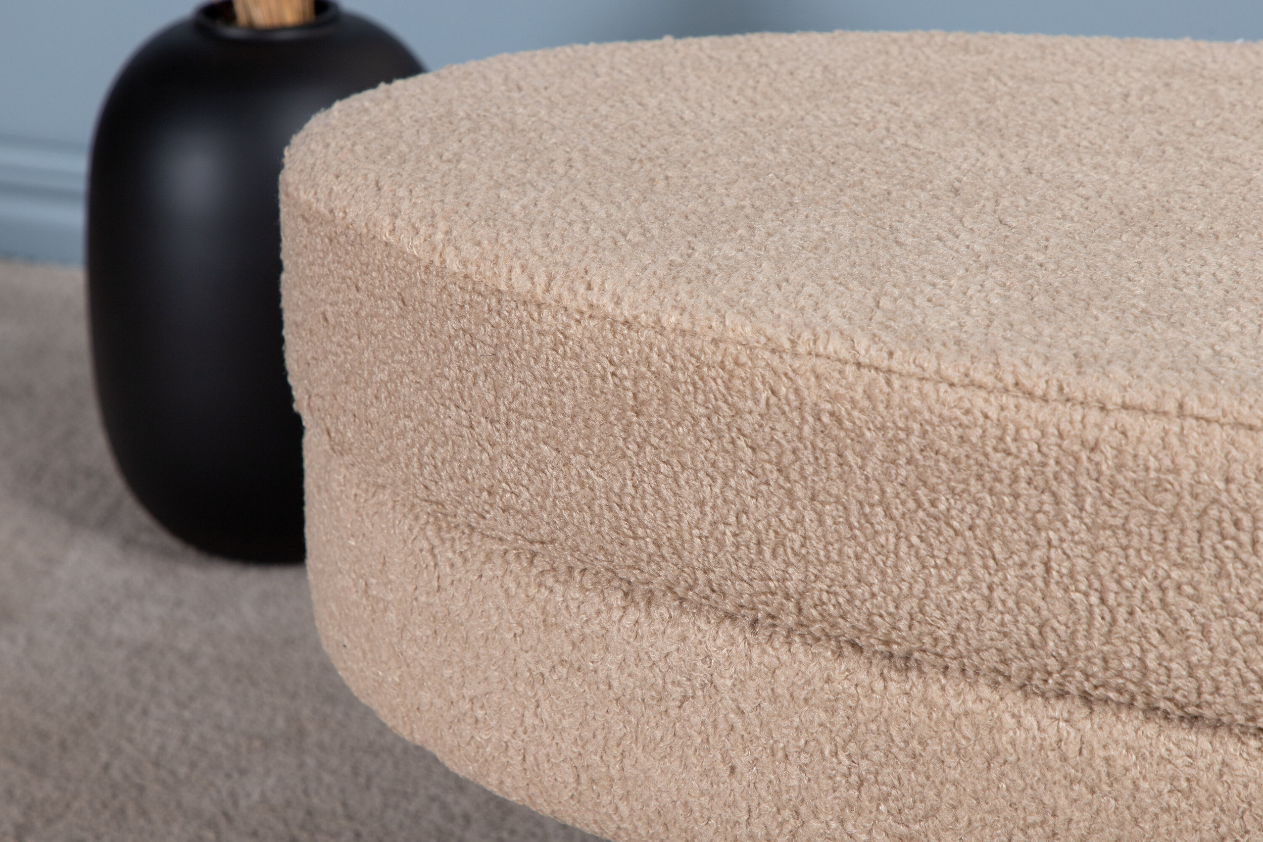 Nohr Hocker 'Larenzo' Teddy, kleur Beige