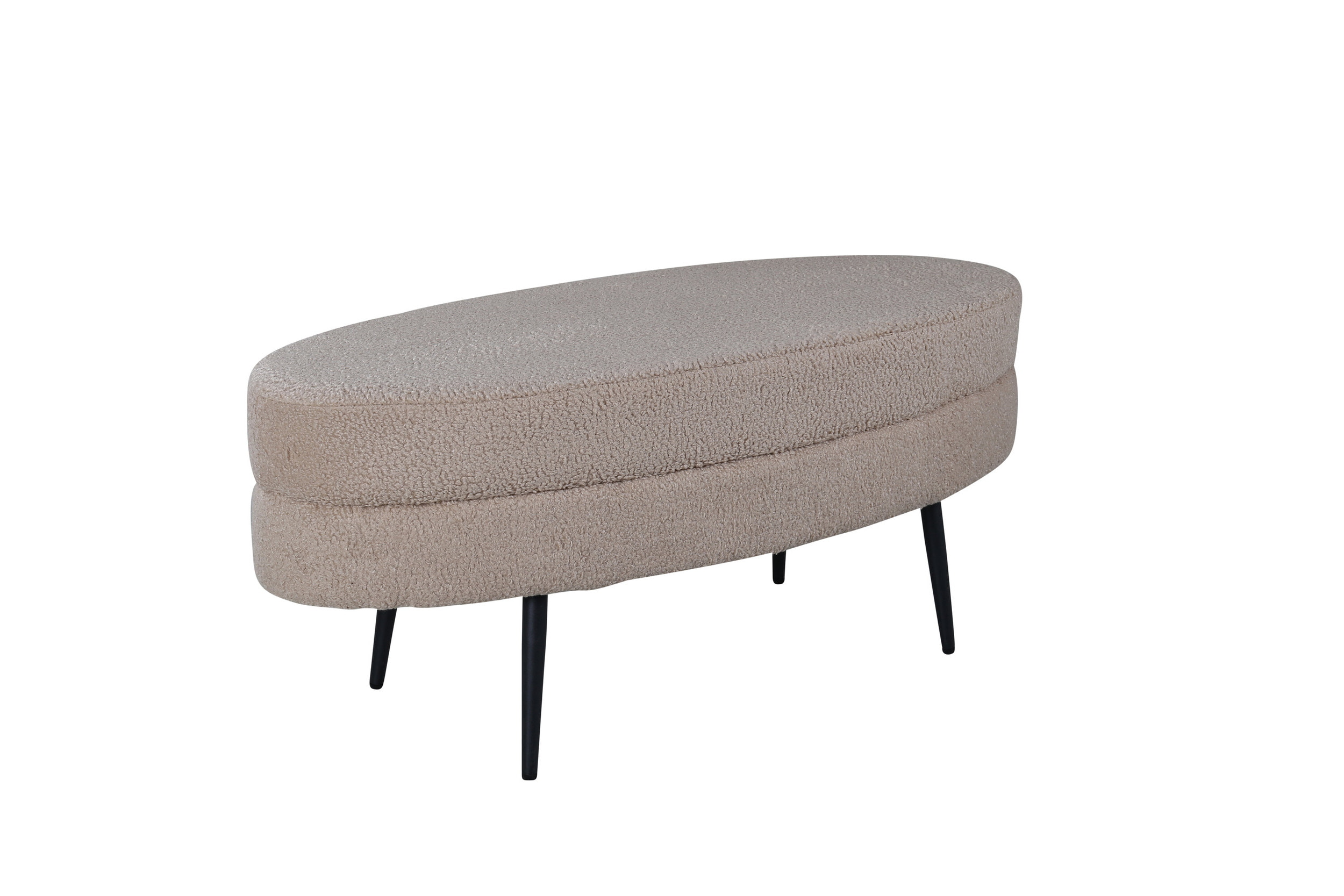 Nohr Hocker 'Larenzo' Teddy, kleur Beige