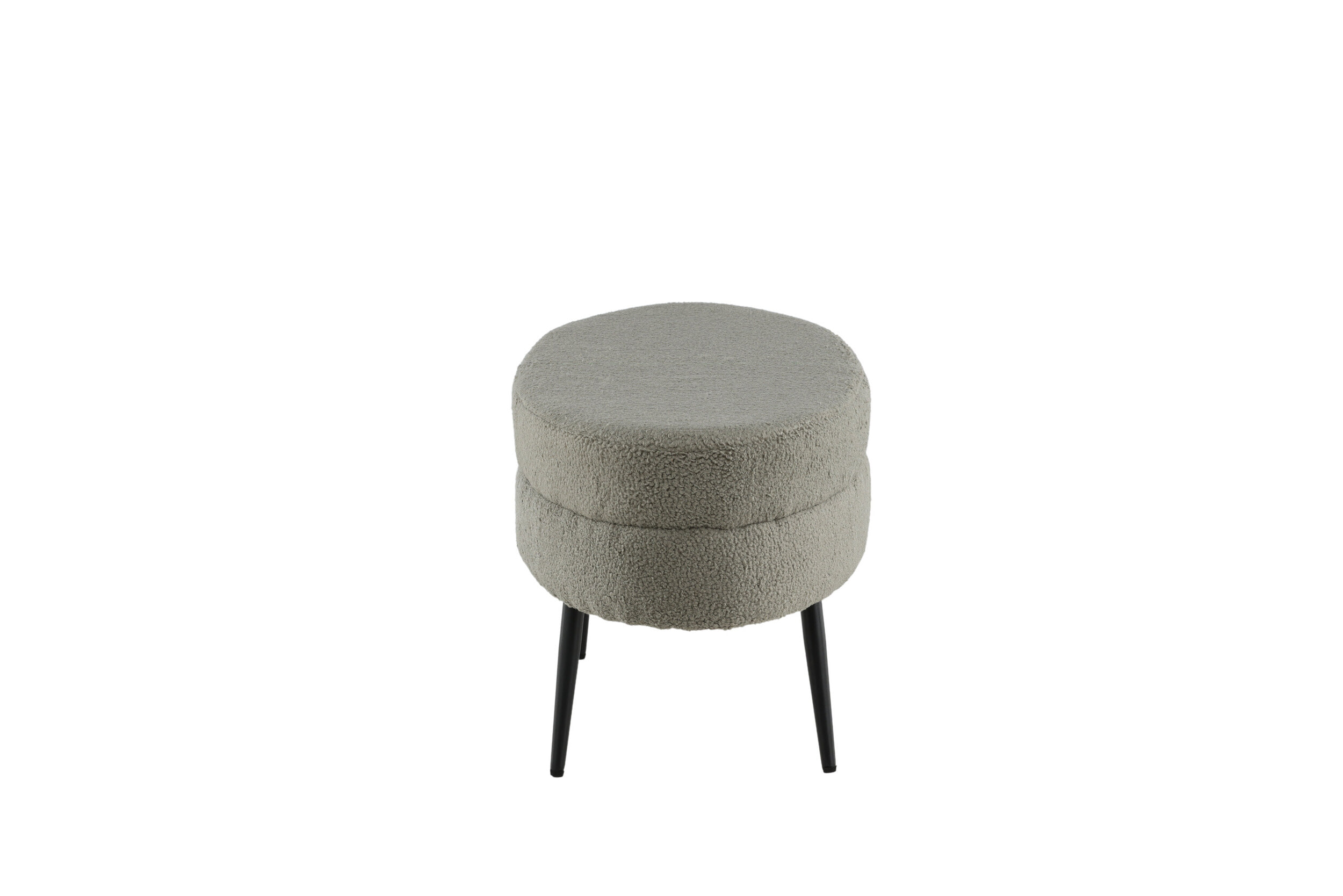 Nohr Hocker 'Larenzo' Teddy, kleur Greige