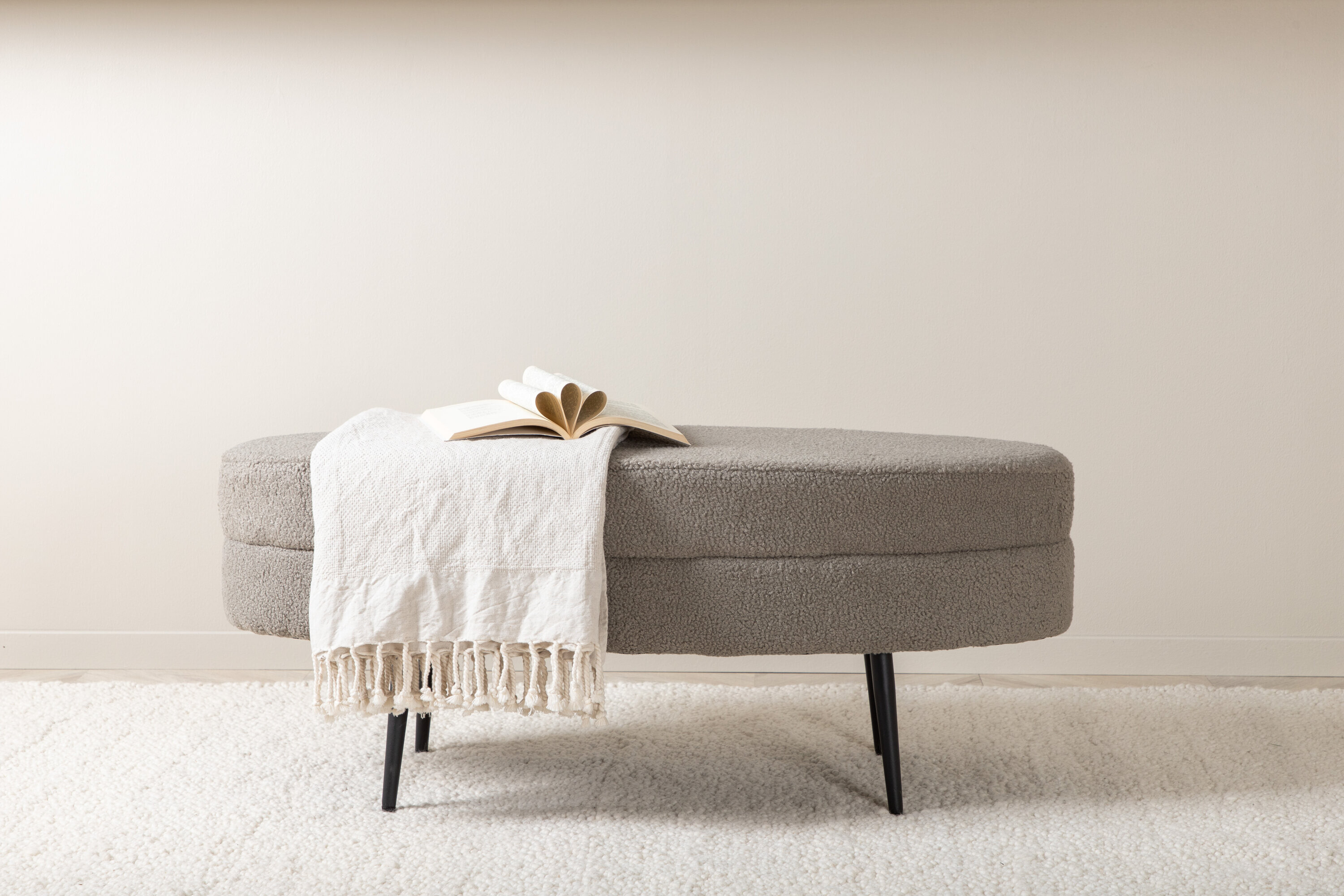 Nohr Hocker Larenzo Teddy - Greige