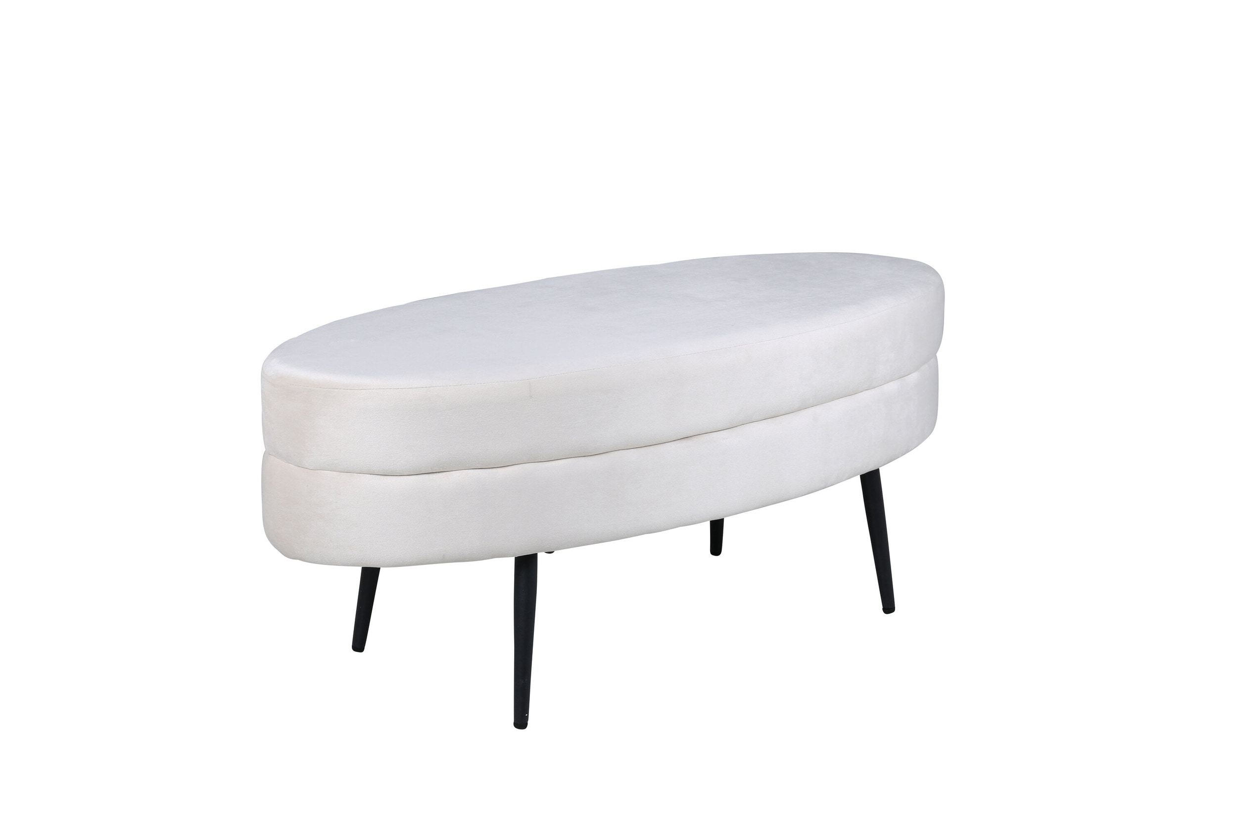 Nohr Hocker 'Larenzo' Velvet, kleur Beige