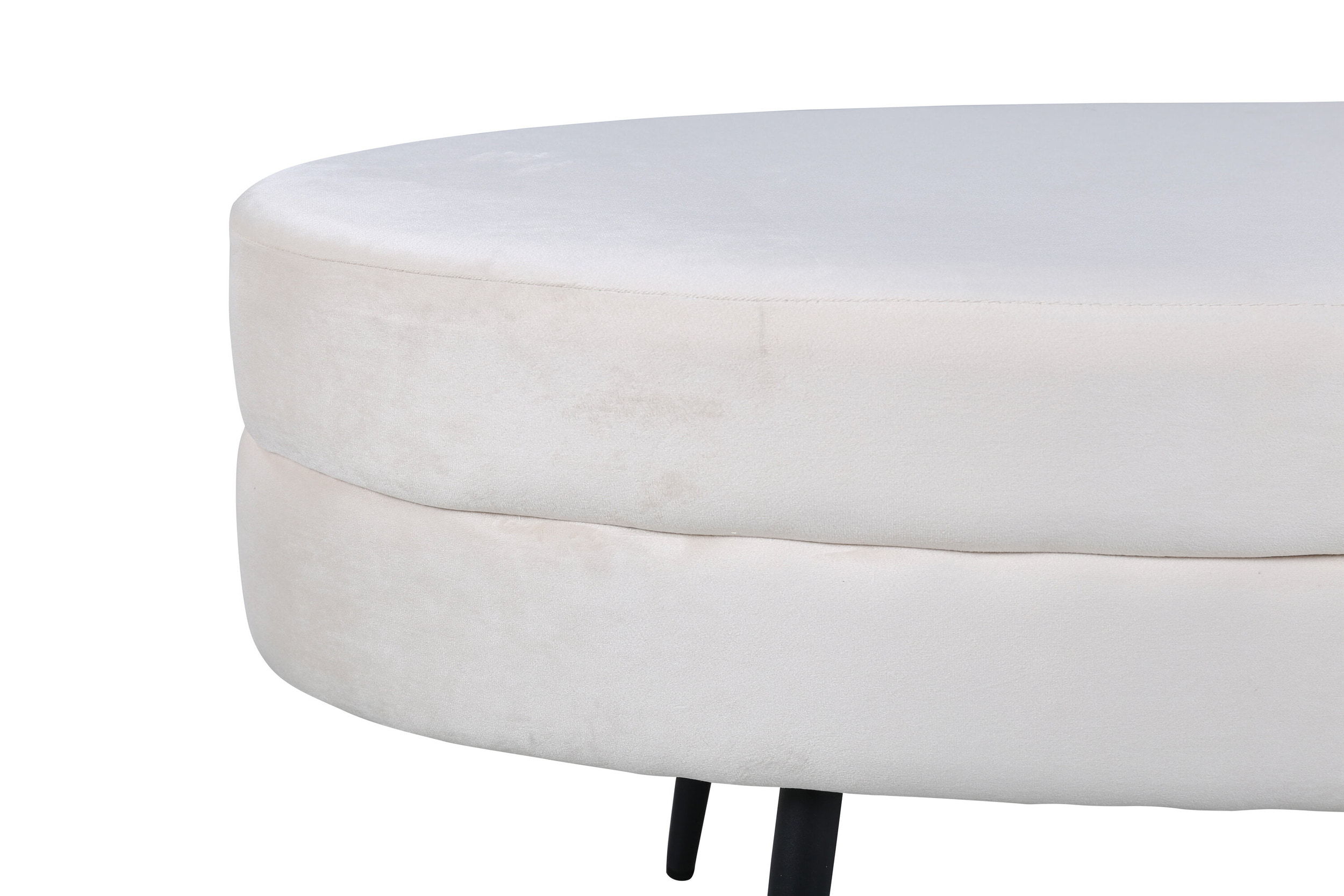 Nohr Hocker 'Larenzo' Velvet, kleur Beige