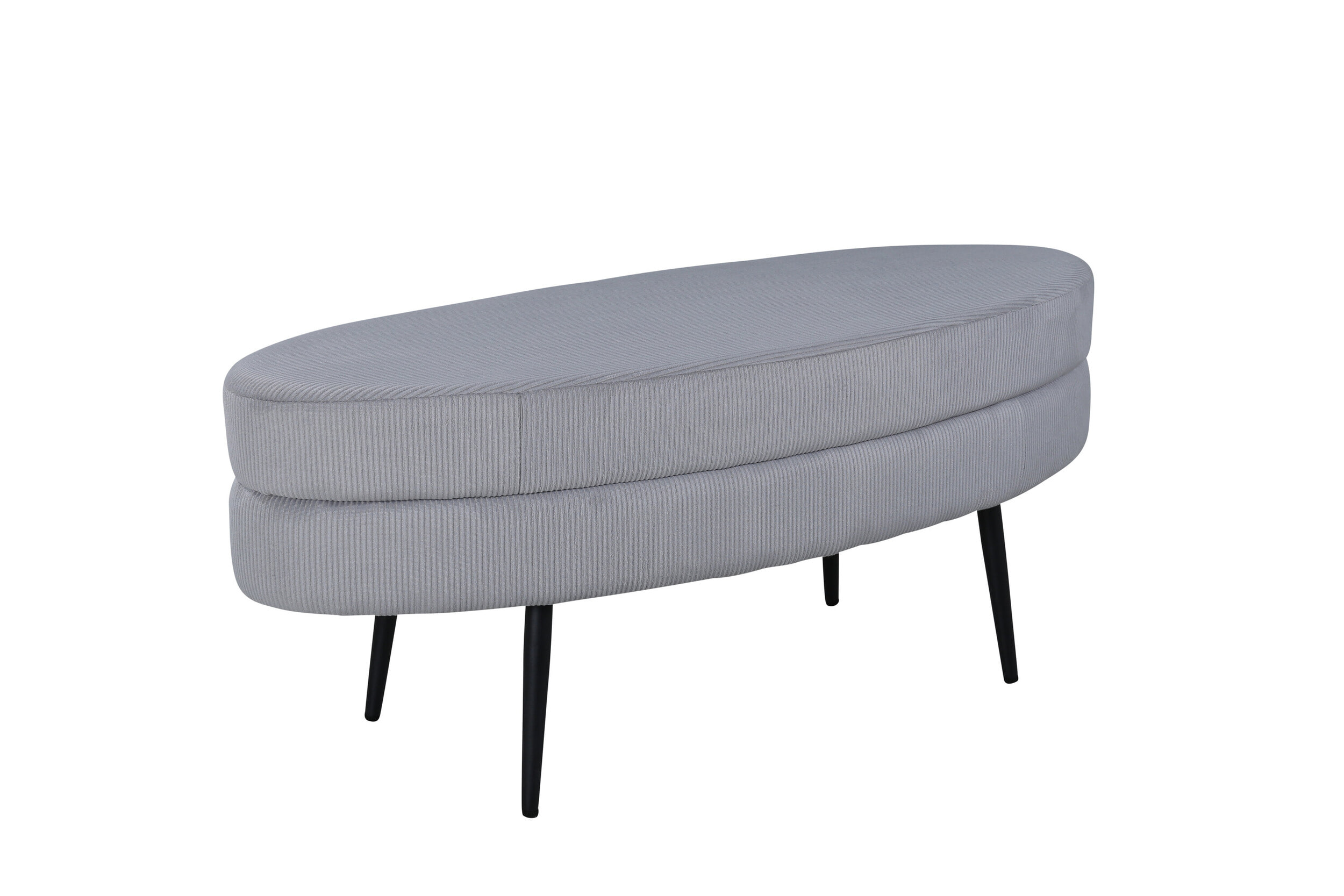 Nohr Hocker 'Larenzo' Rib, kleur Grijs