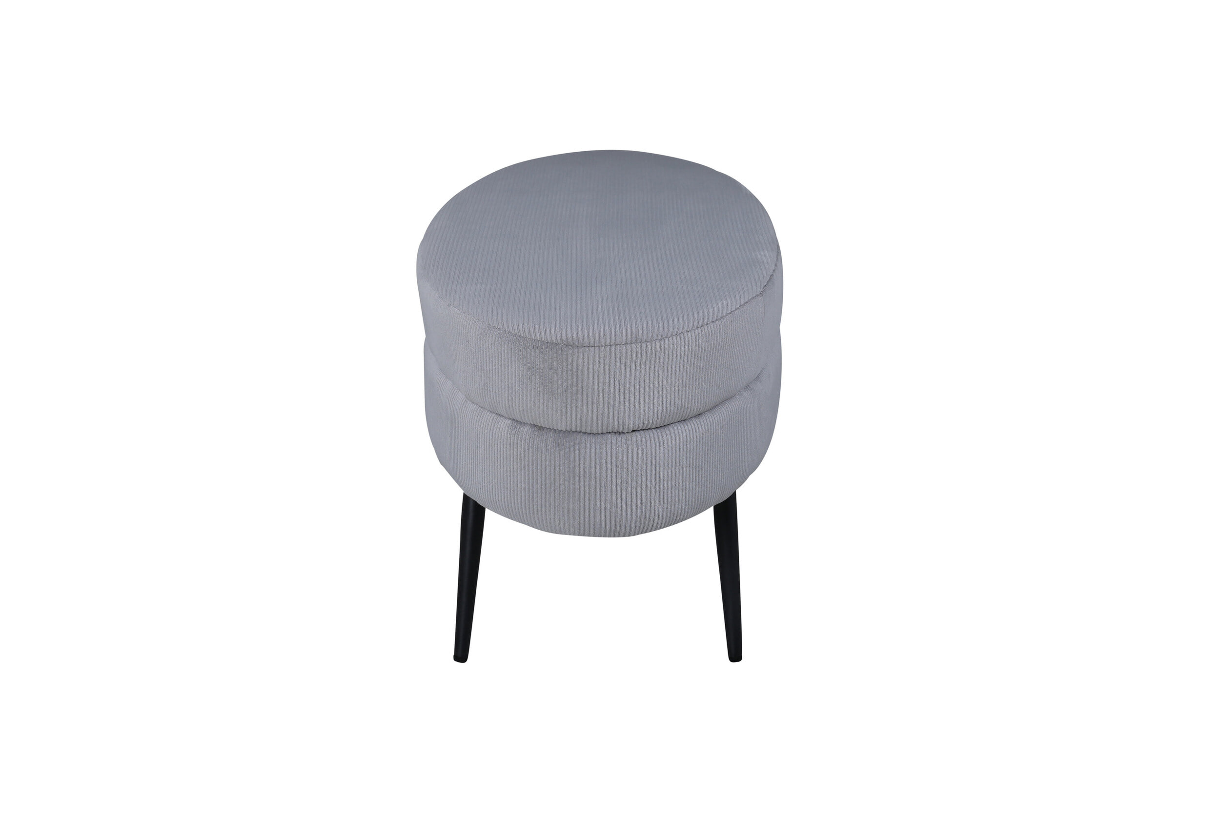 Nohr Hocker 'Larenzo' Rib, kleur Grijs
