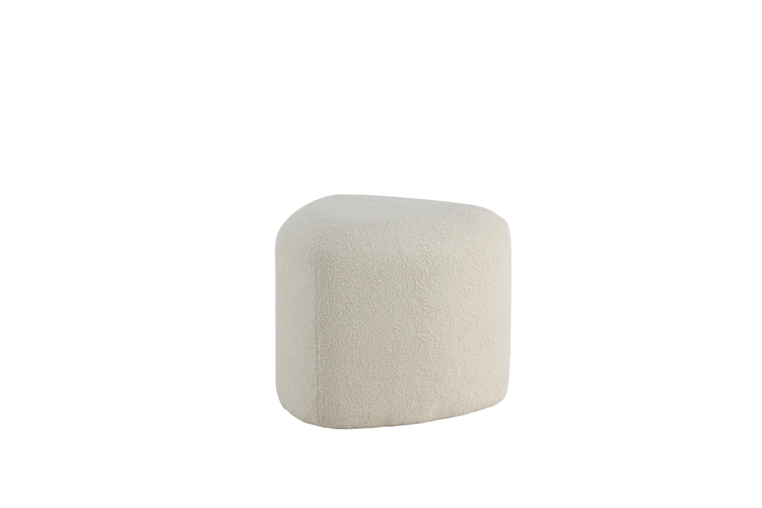 Nohr Poef 'Liem' Teddy, kleur Off White