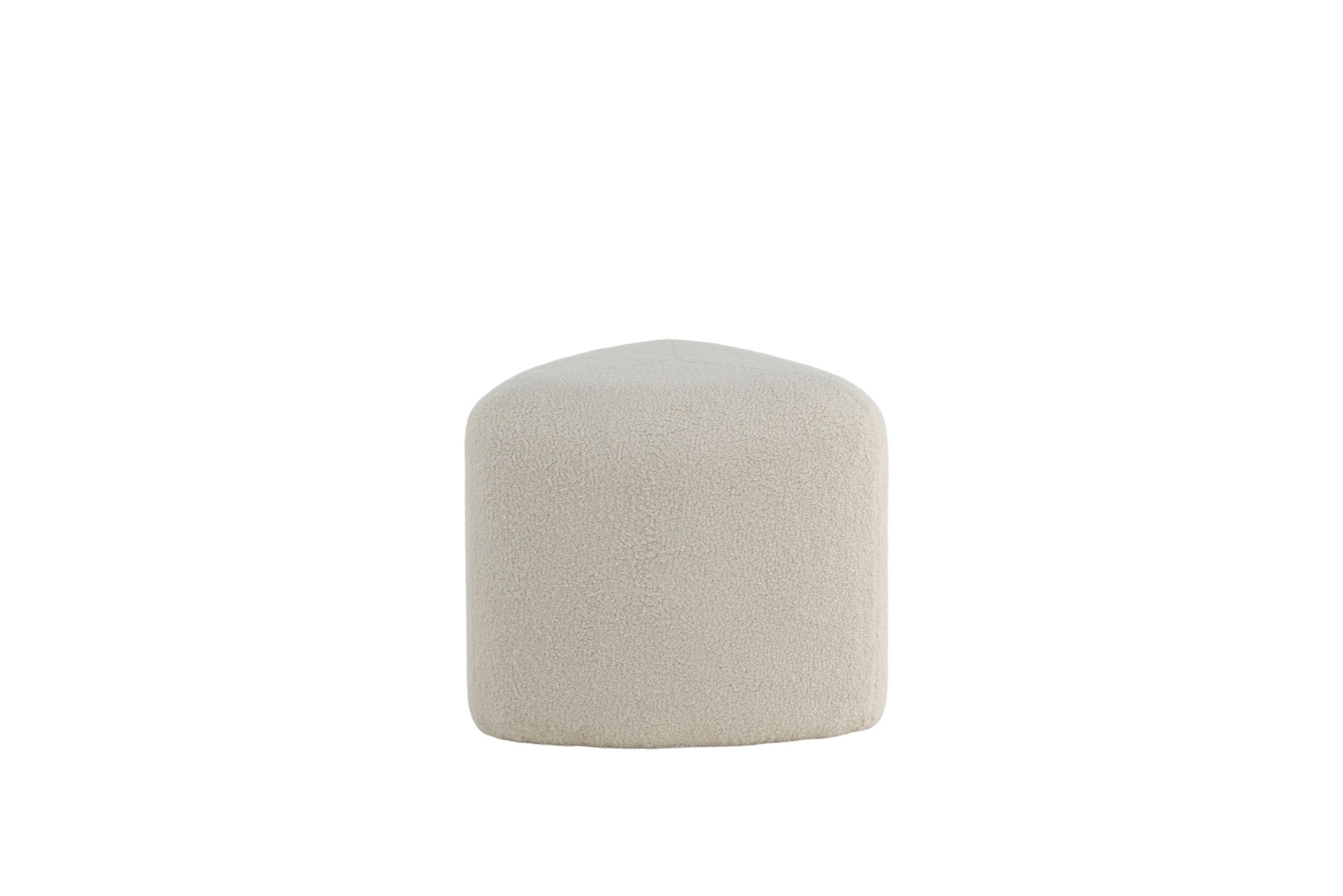 Nohr Poef 'Liem' Teddy, kleur Off White
