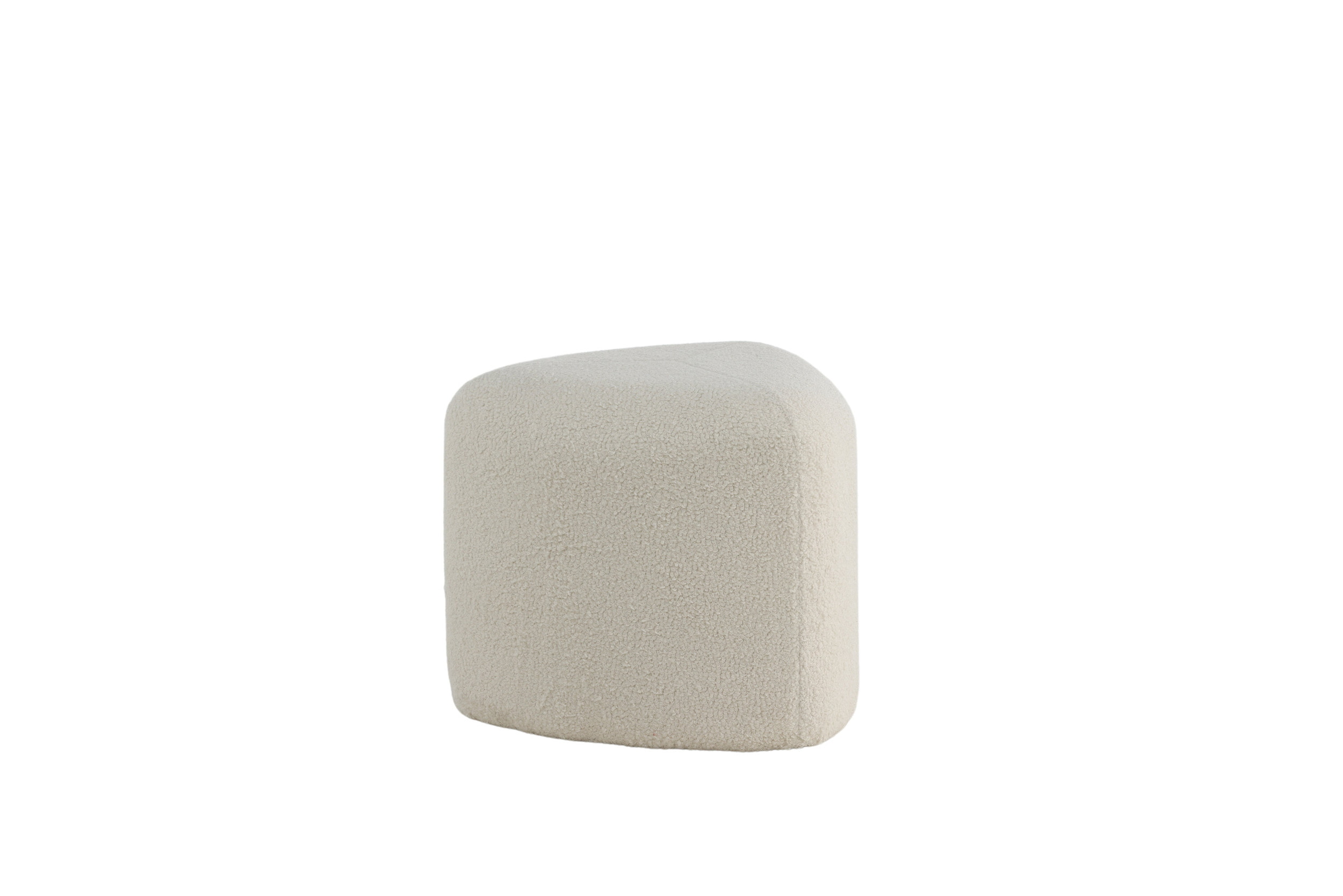 Nohr Poef 'Liem' Teddy, kleur Off White