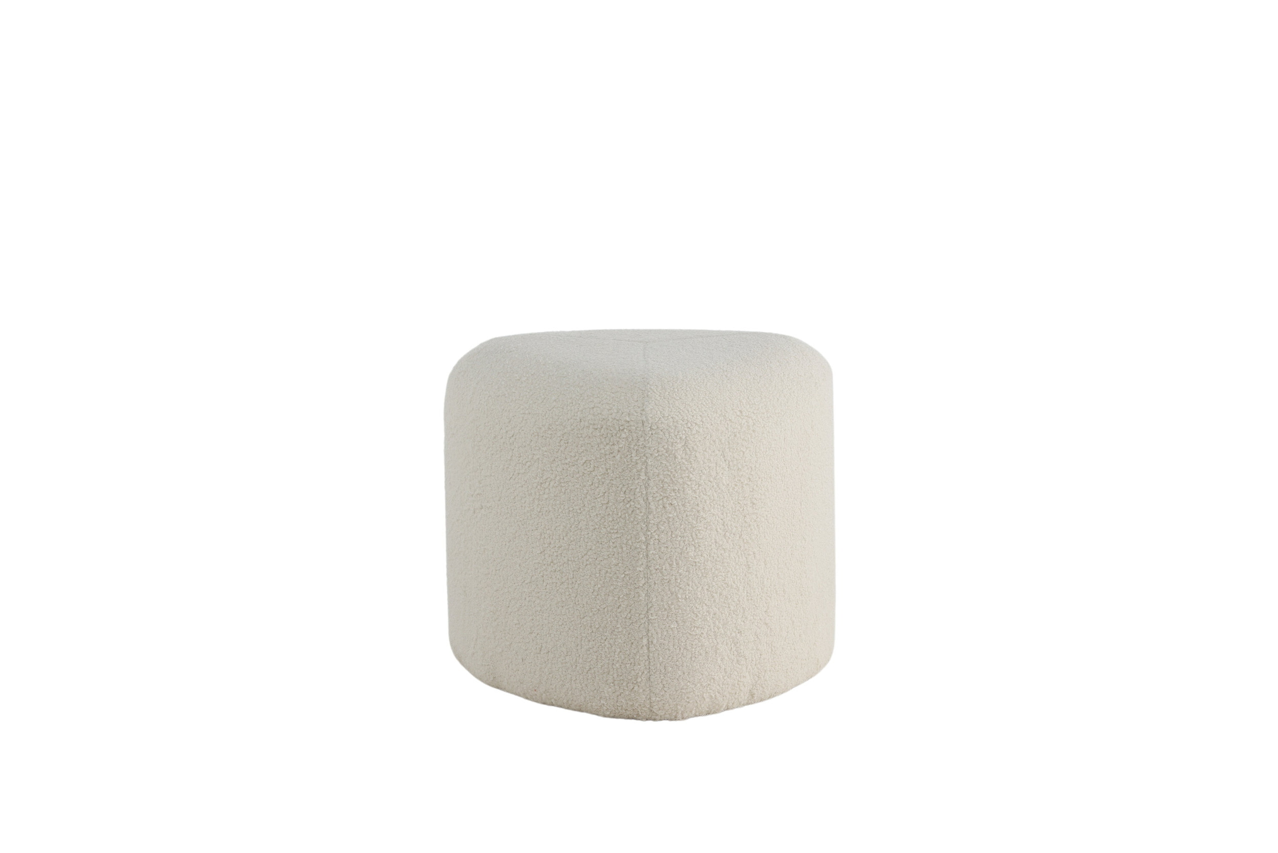 Nohr Poef 'Liem' Teddy, kleur Off White