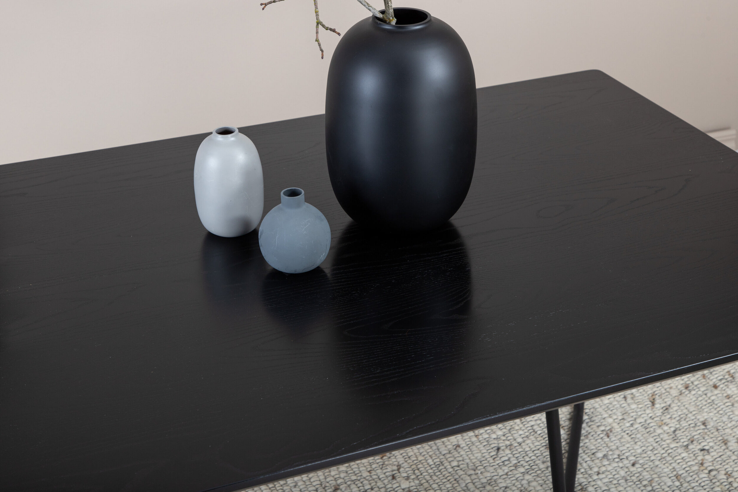 Nohr Eettafel 'Mikella' MDF, 190 x 90cm, kleur Zwart