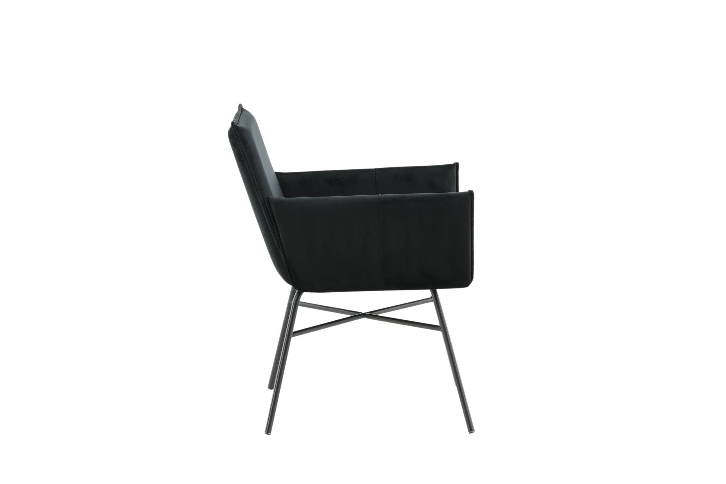 Nohr Eetkamerstoel 'Mikella' Velvet, kleur Zwart
