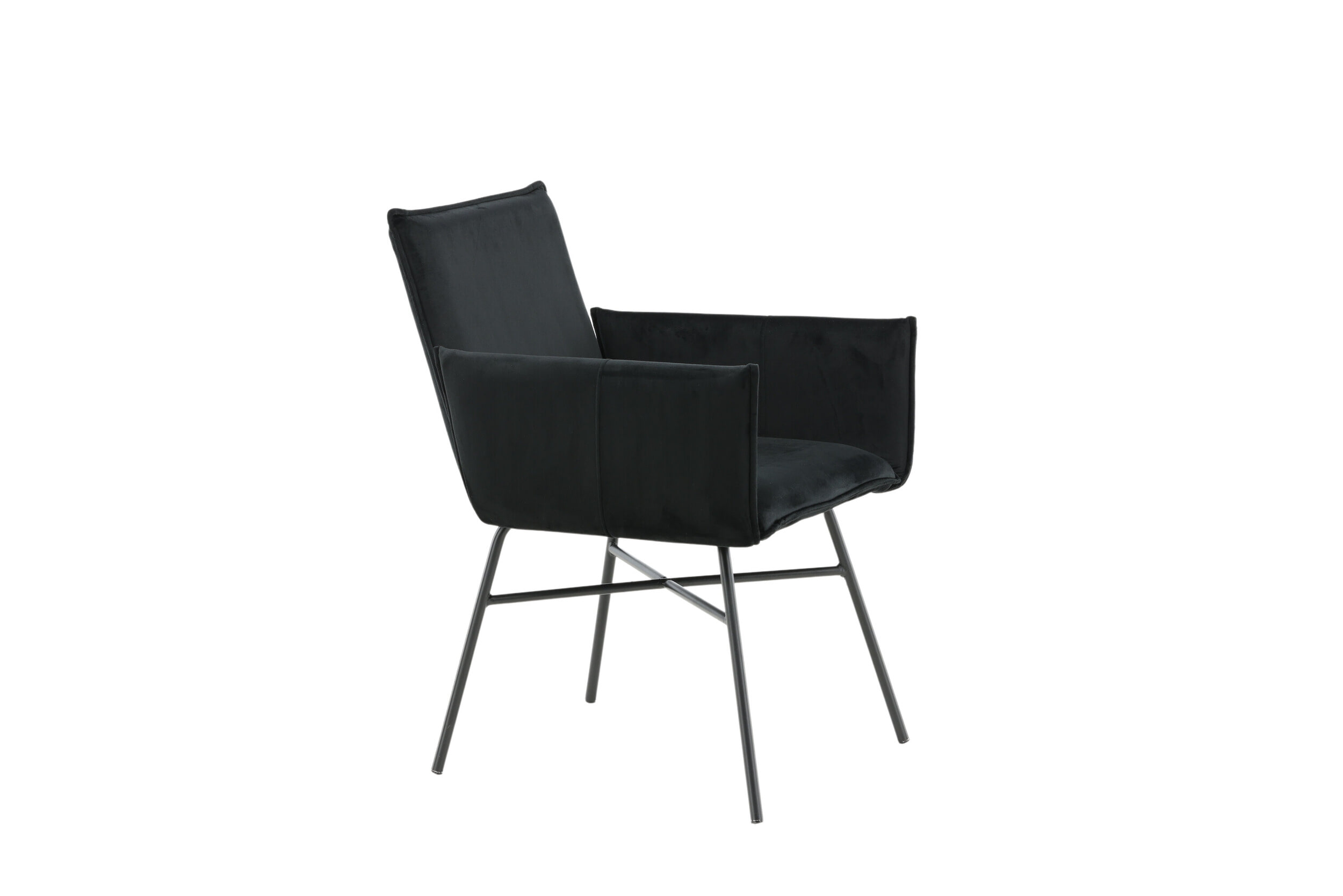 Nohr Eetkamerstoel 'Mikella' Velvet, kleur Zwart