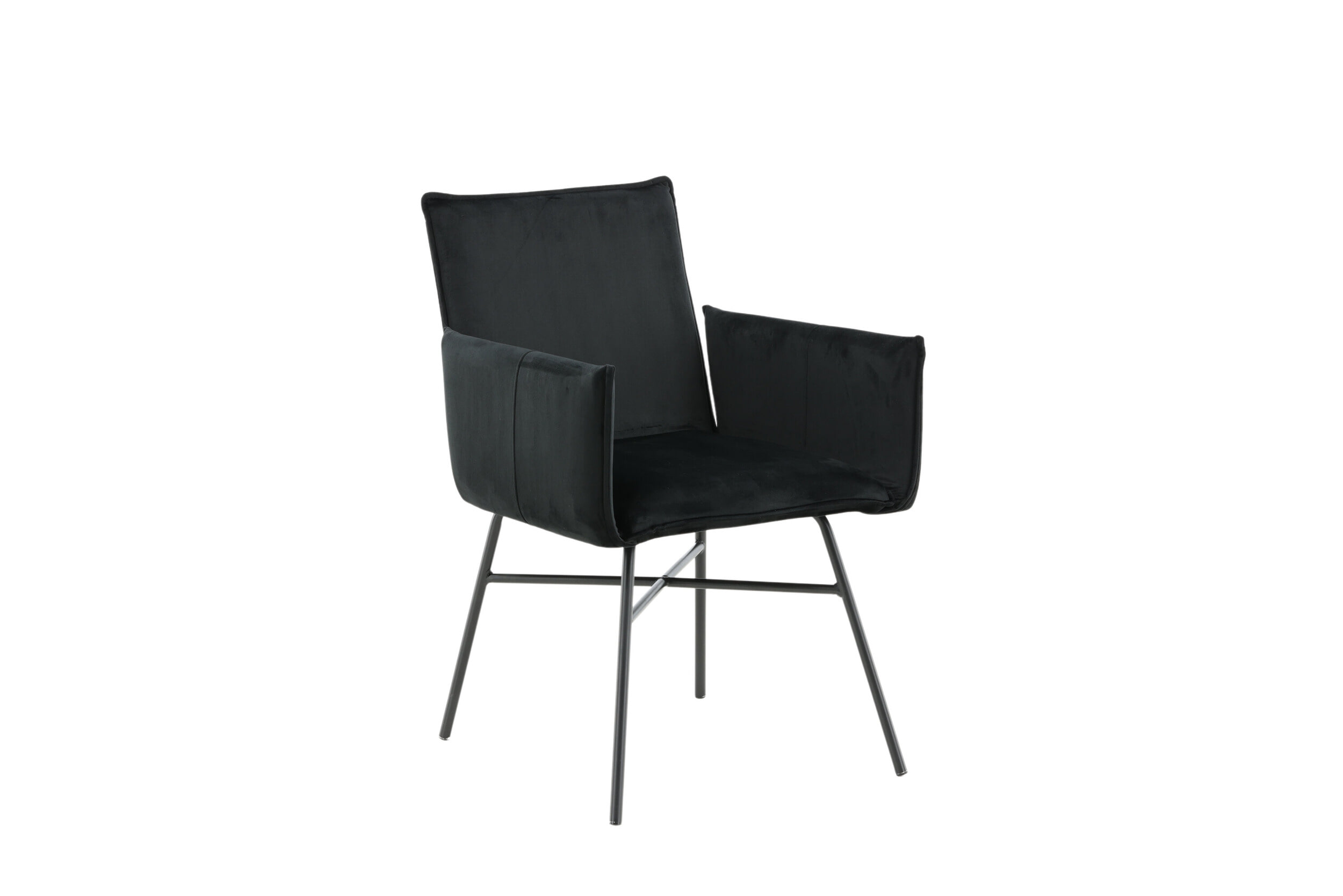Nohr Eetkamerstoel 'Mikella' Velvet, kleur Zwart