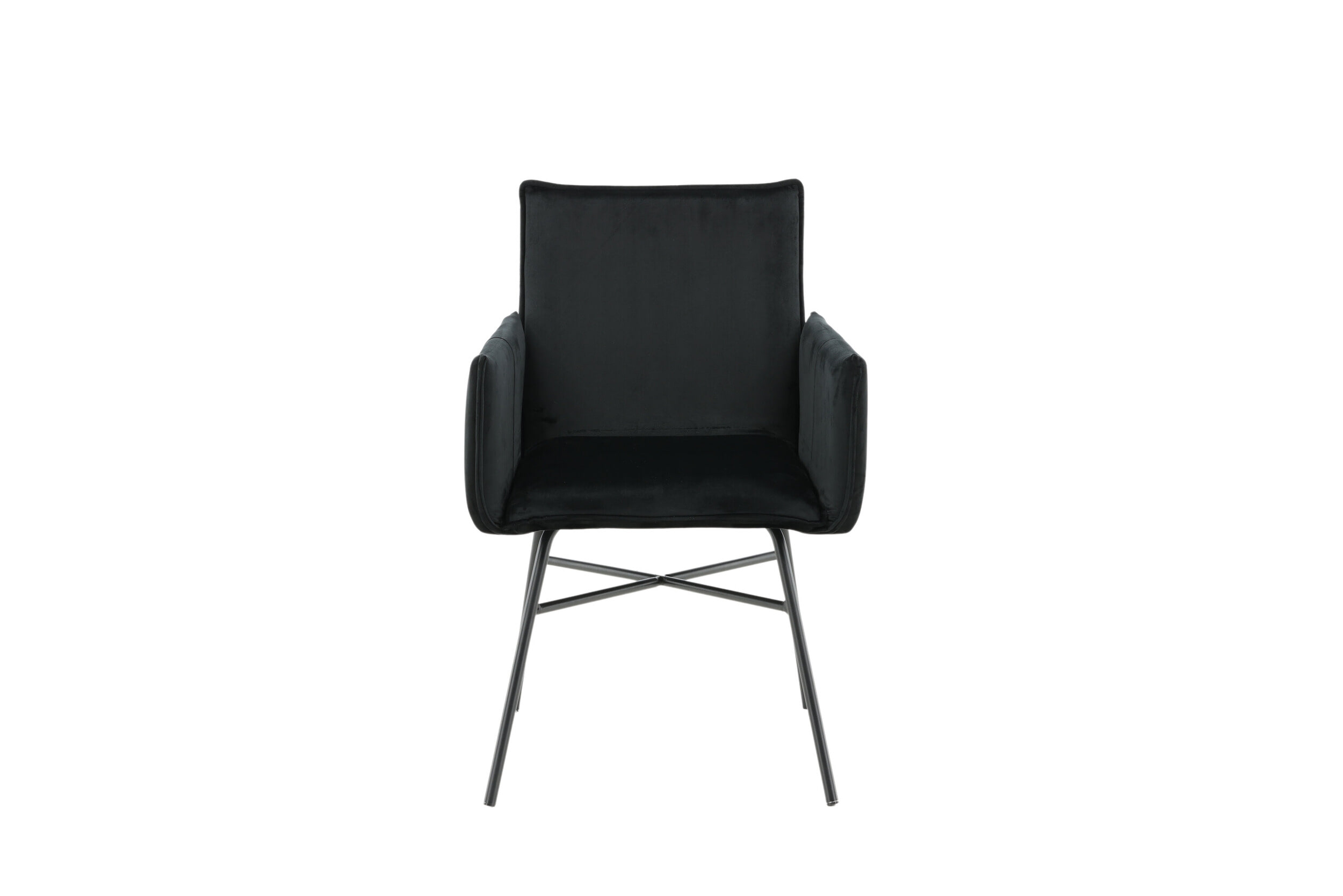 Nohr Eetkamerstoel 'Mikella' Velvet, kleur Zwart