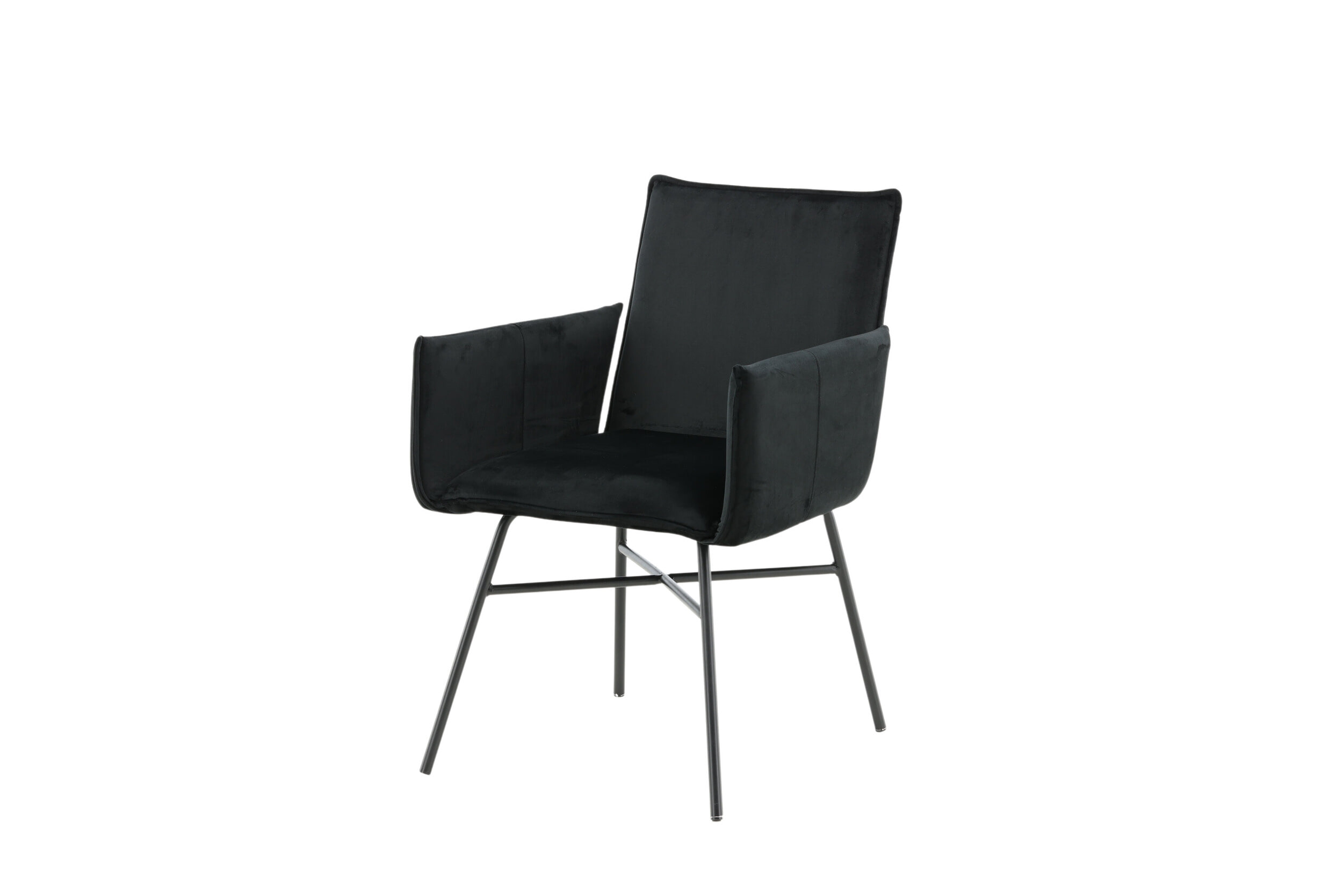 Nohr Eetkamerstoel 'Mikella' Velvet, kleur Zwart