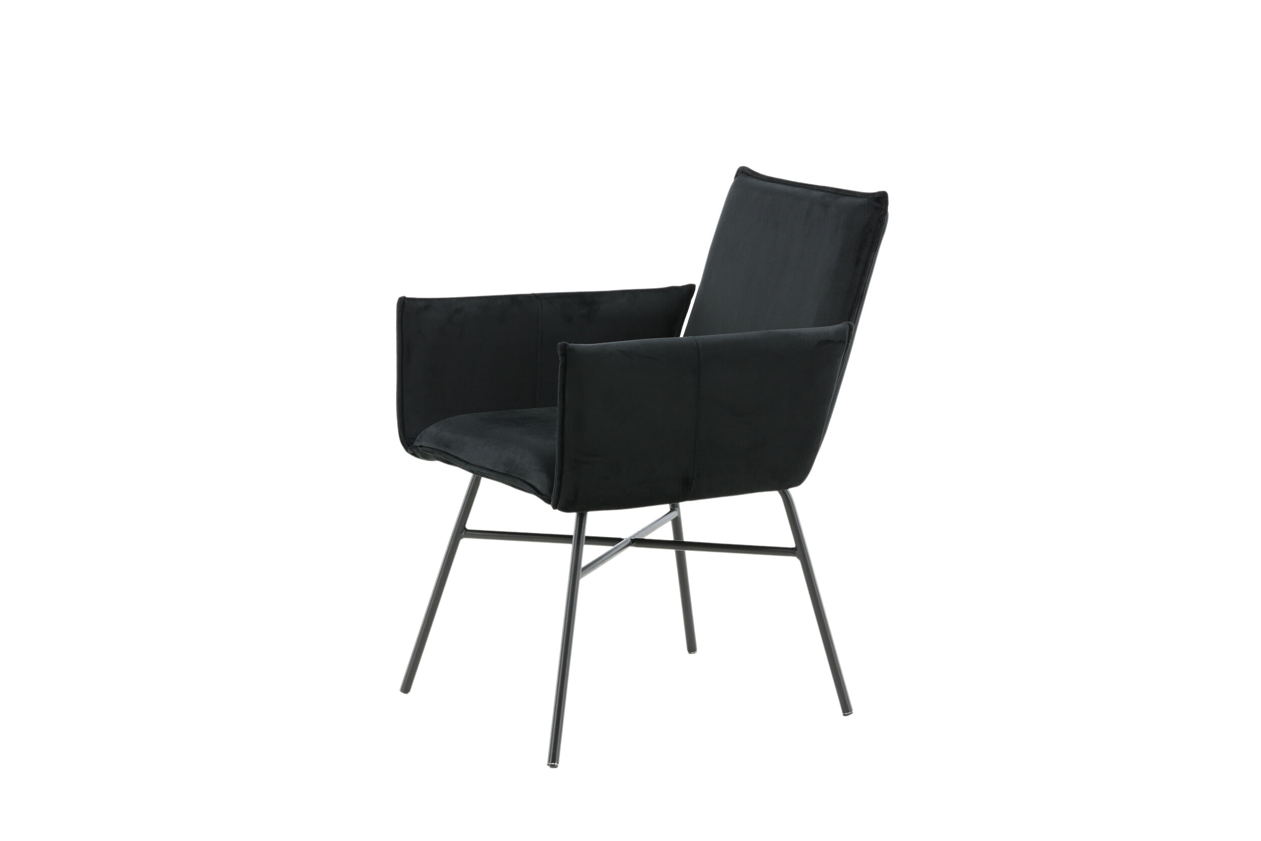 Nohr Eetkamerstoel 'Mikella' Velvet, kleur Zwart