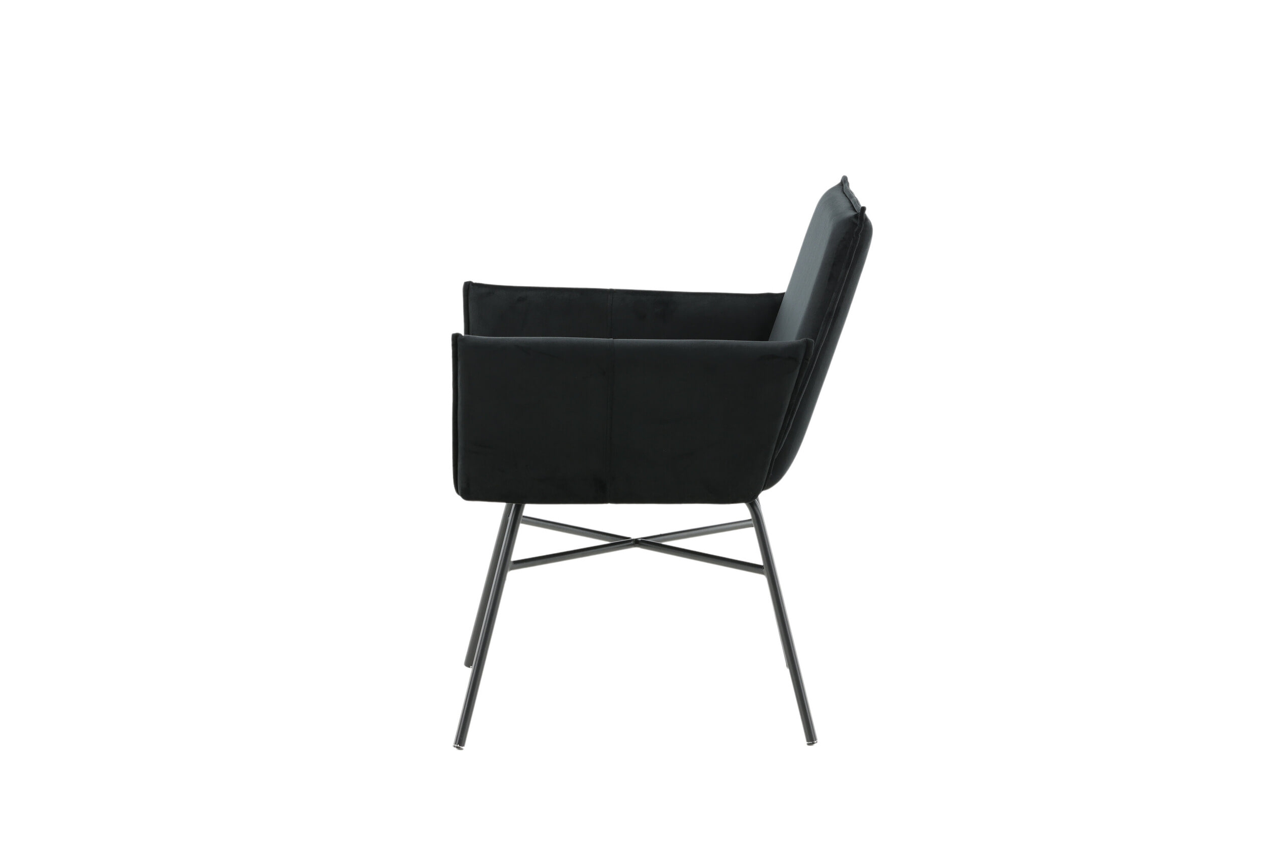 Nohr Eetkamerstoel 'Mikella' Velvet, kleur Zwart